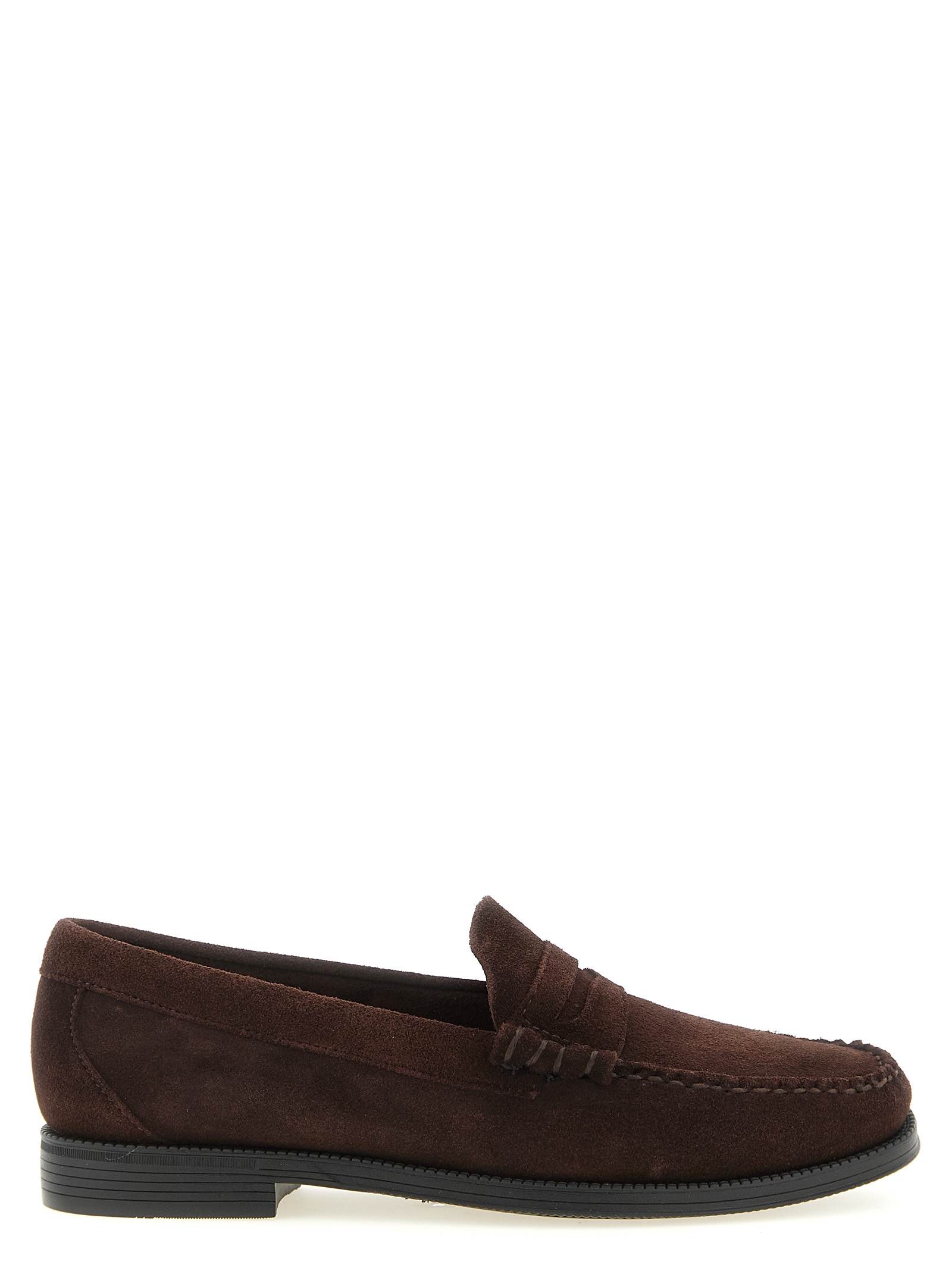 Brown Cowhide Slip-On Loafers