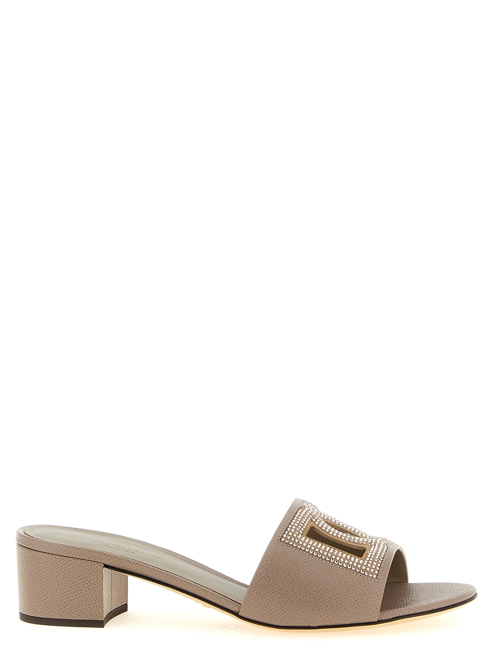 Gray Calfskin Mules