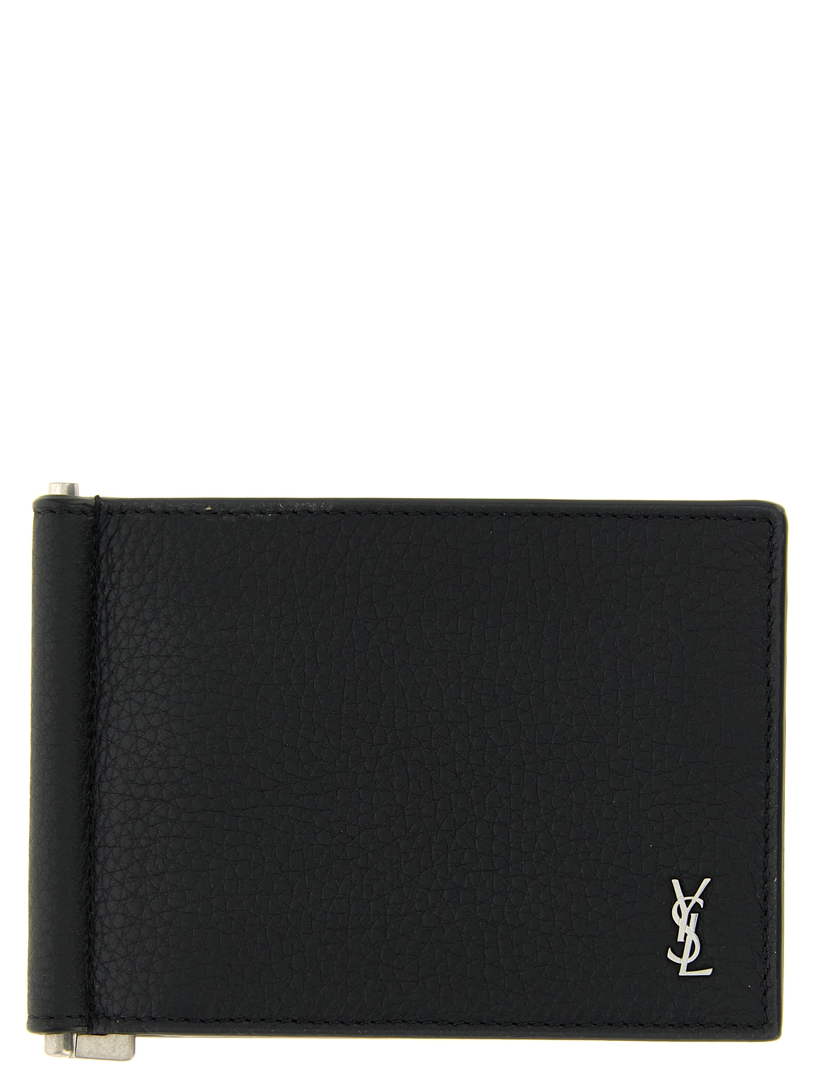 Saint Laurent Black Calfskin Money Clip Accessory - Men