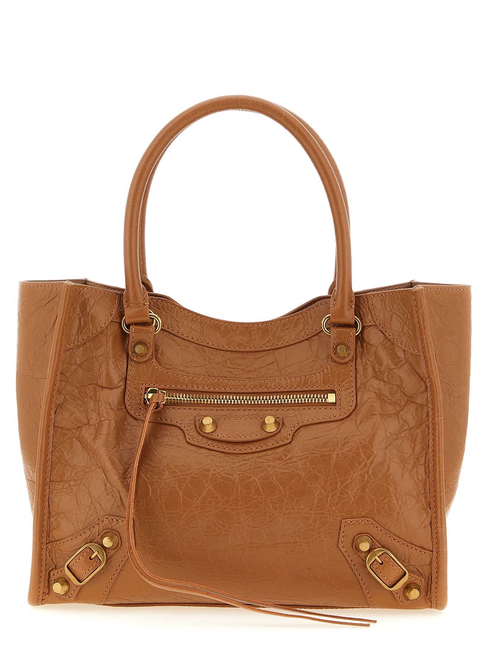 Balenciaga Brown Lamb Leather Tote Bag - Women