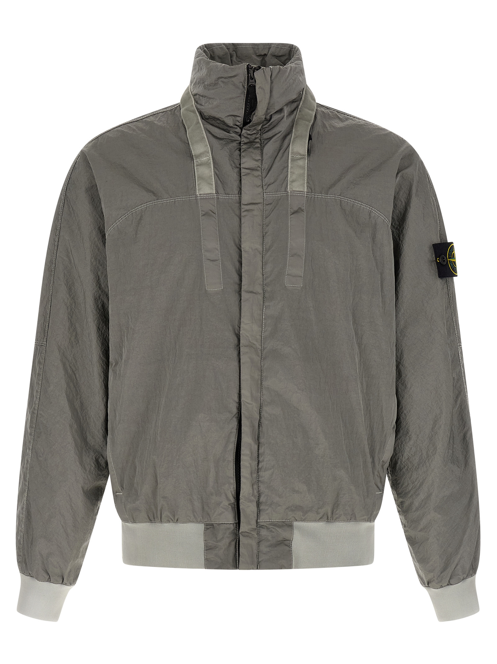 Gray Polyamide Bomber