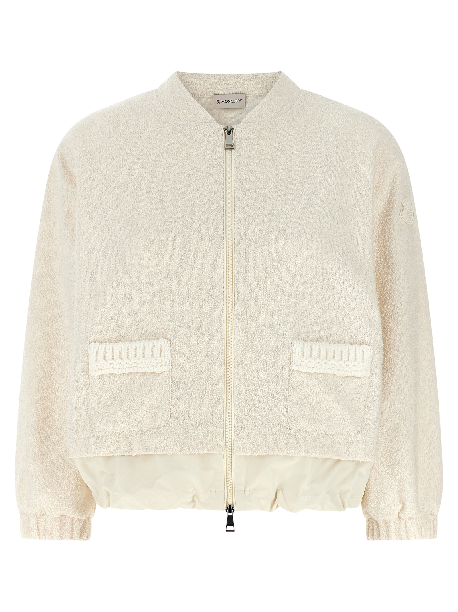 White Polyester Cardigan