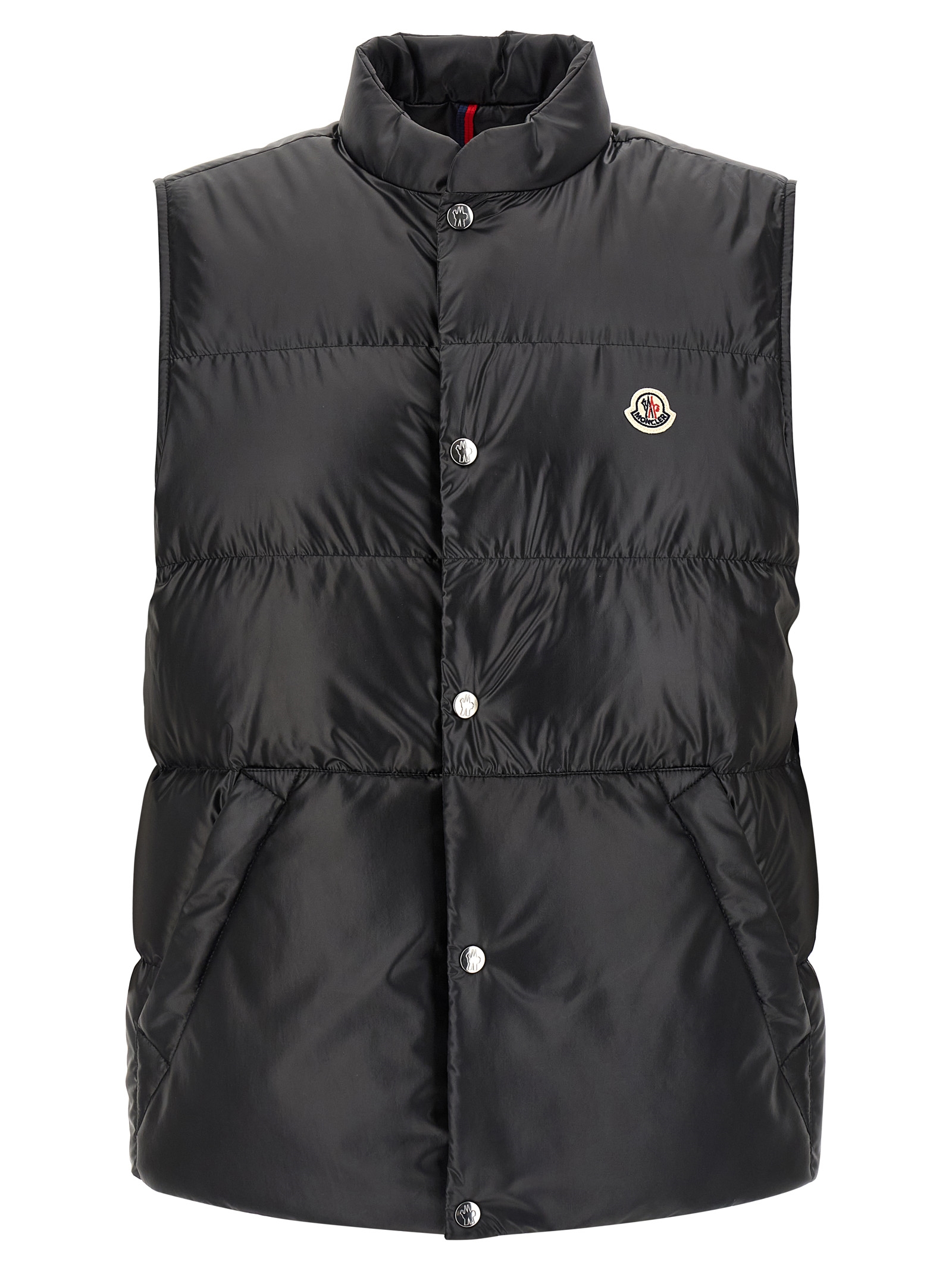 Moncler Black Polyester Sleeveless Jacket Clothing - Men