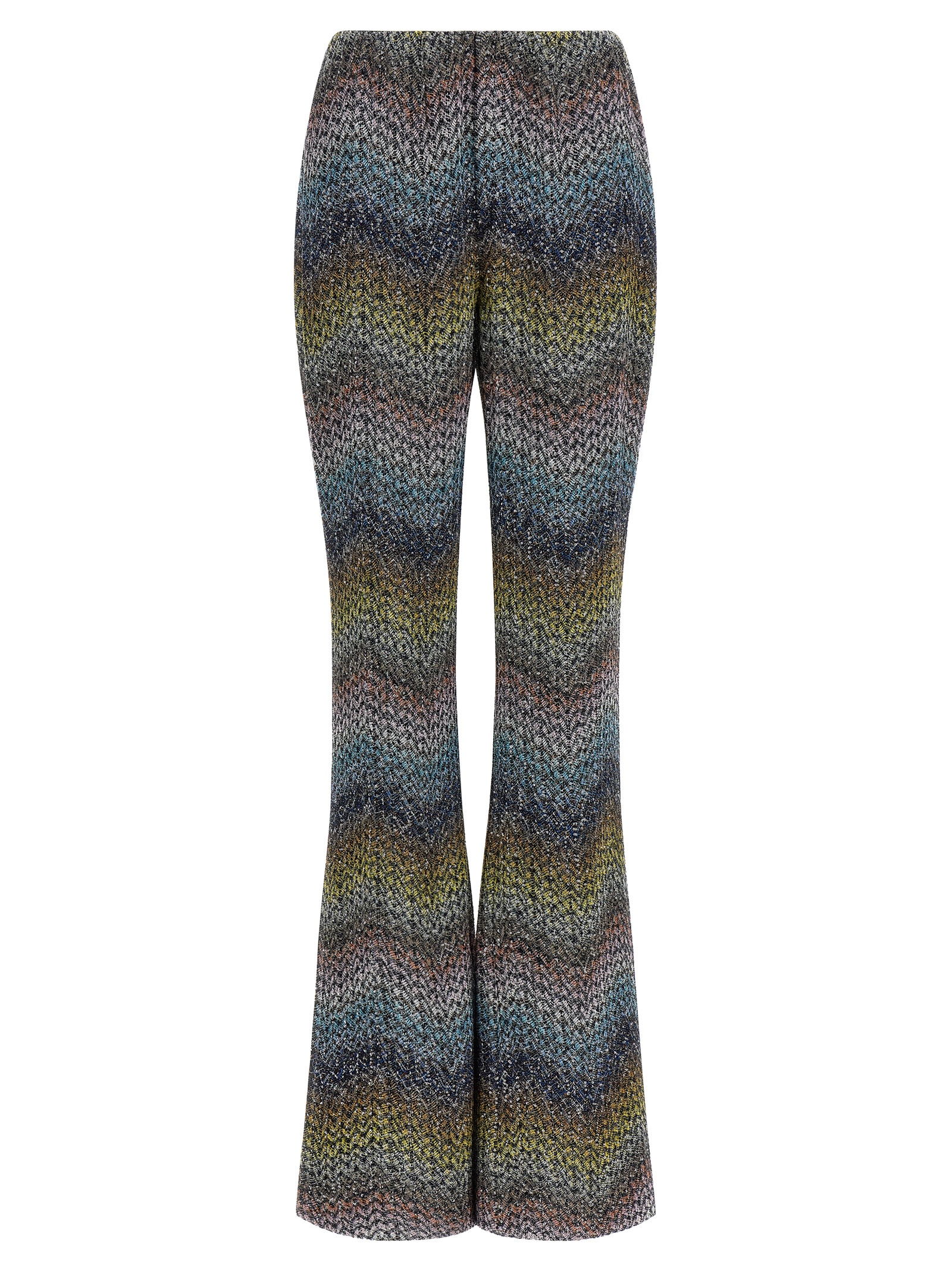 Multicolor Viscose Flared Pants