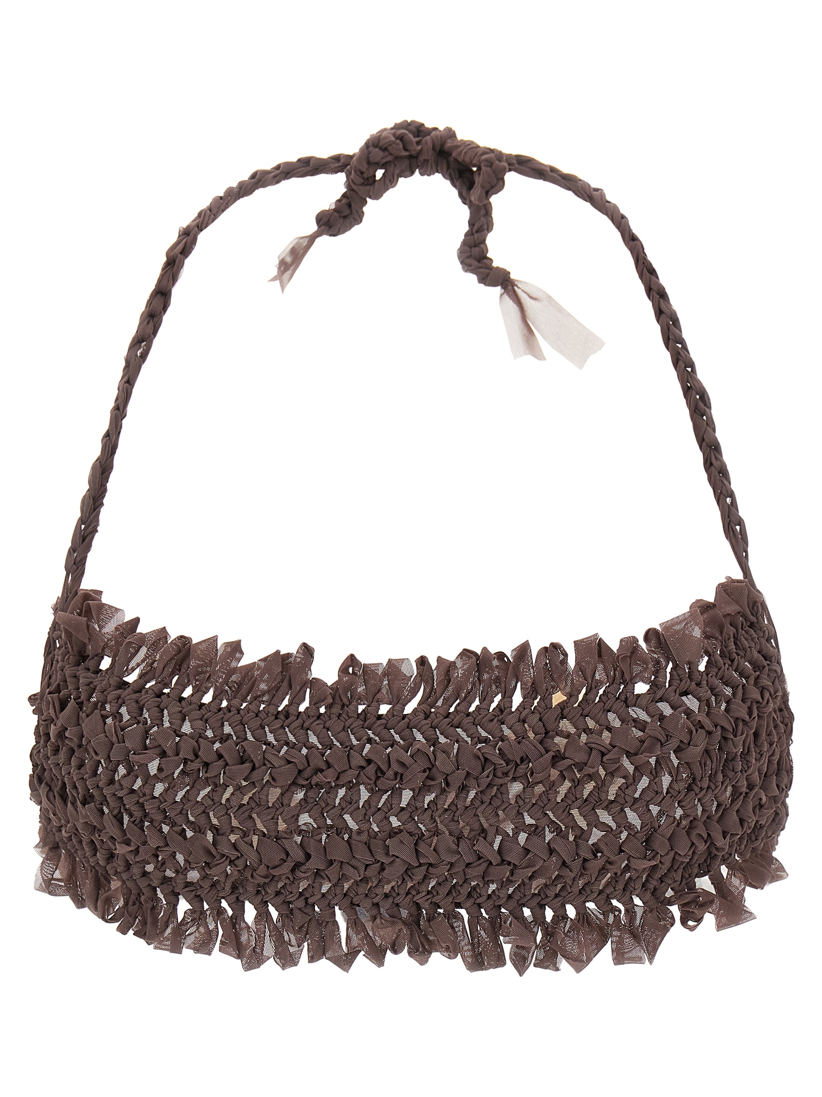 Brown Polyester Bikini