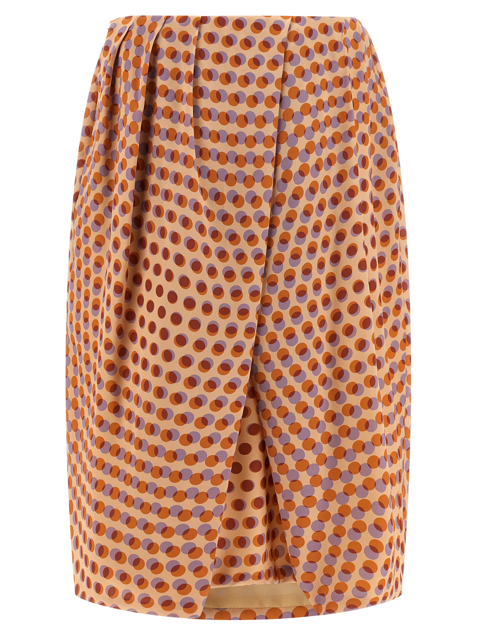 Multicolor Silk Midi Skirt