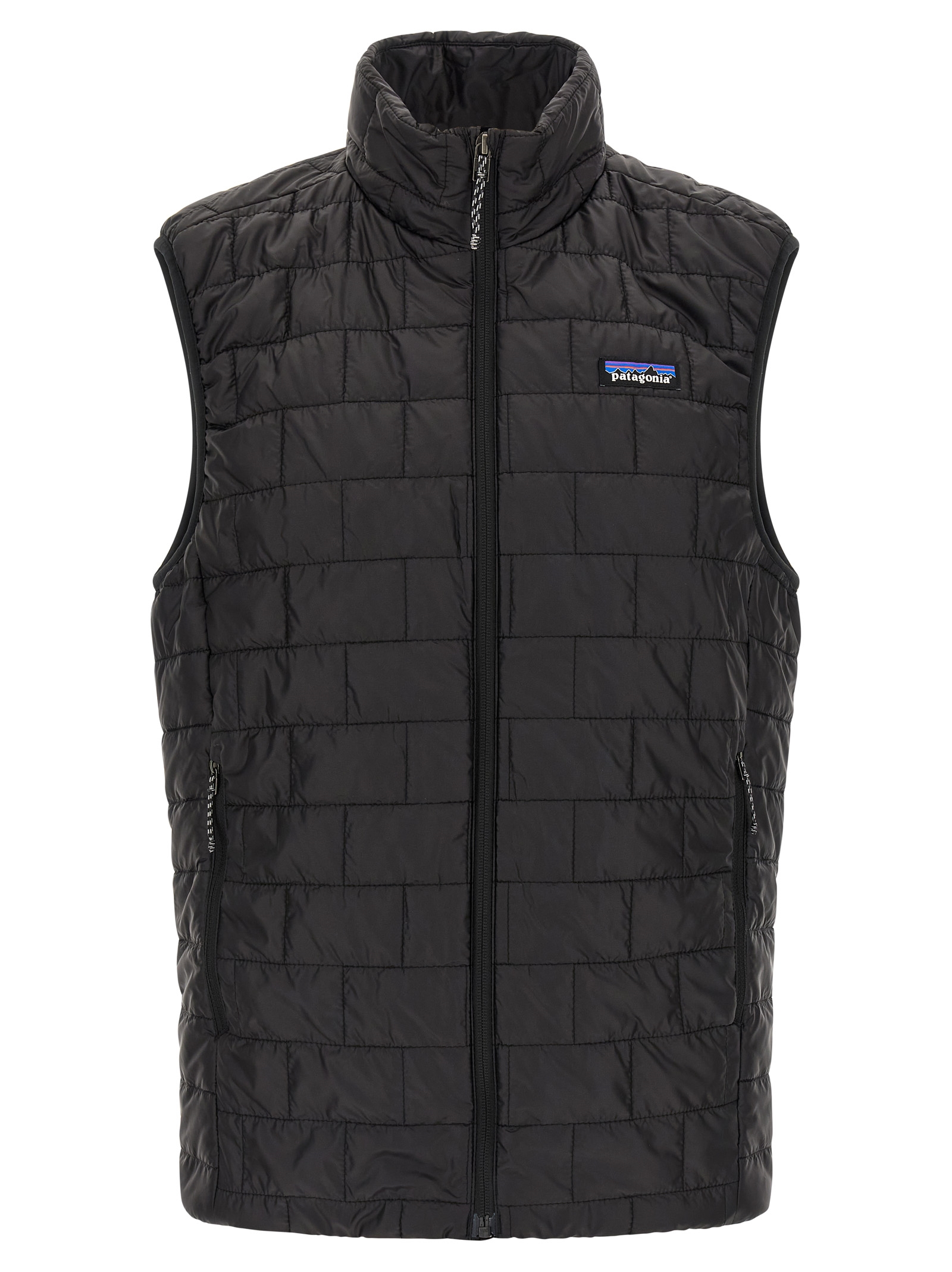 Black Polyester Sleeveless Jacket