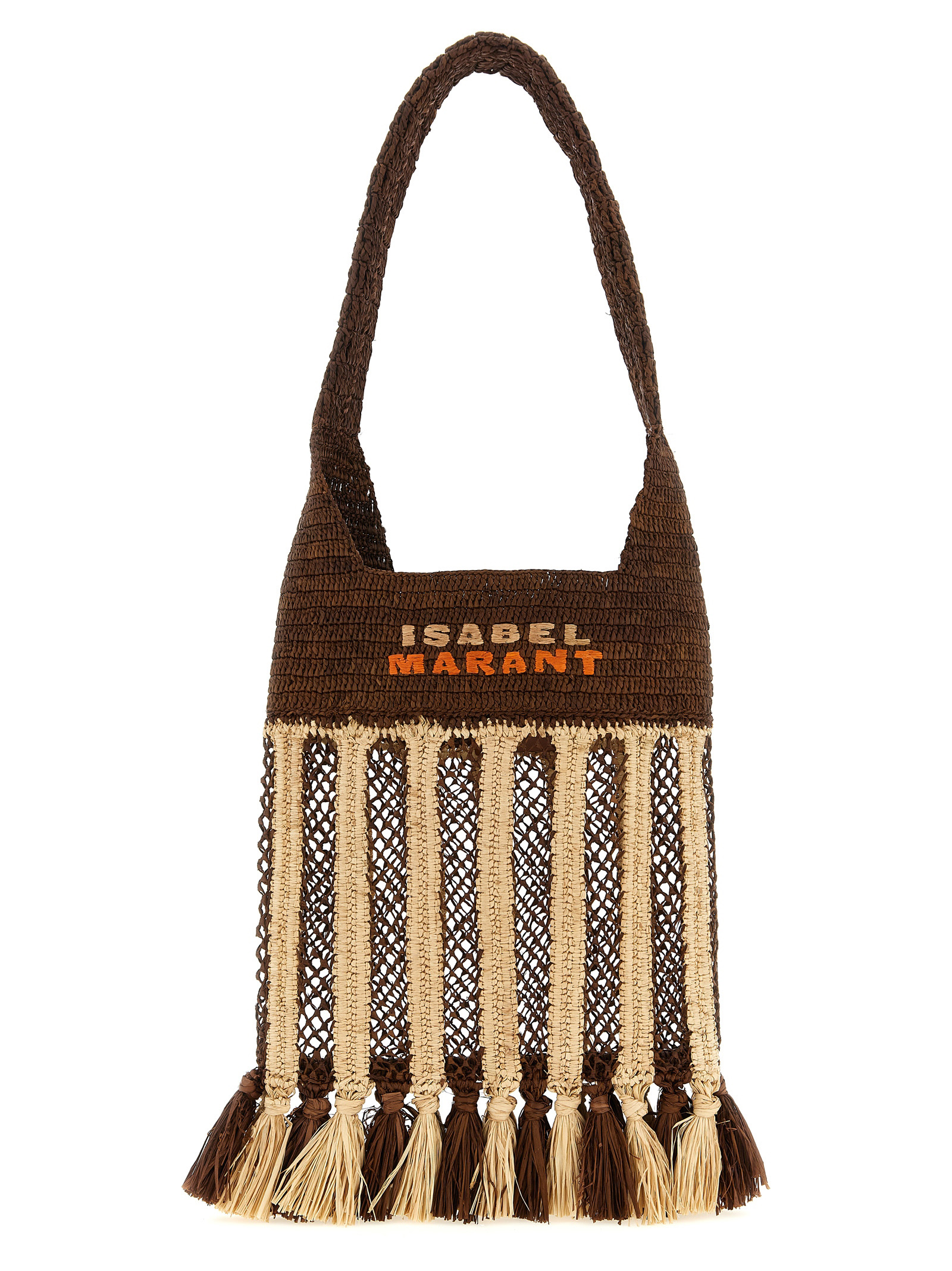 Isabel Marant Brown Raffia Shoulder Bag - Women