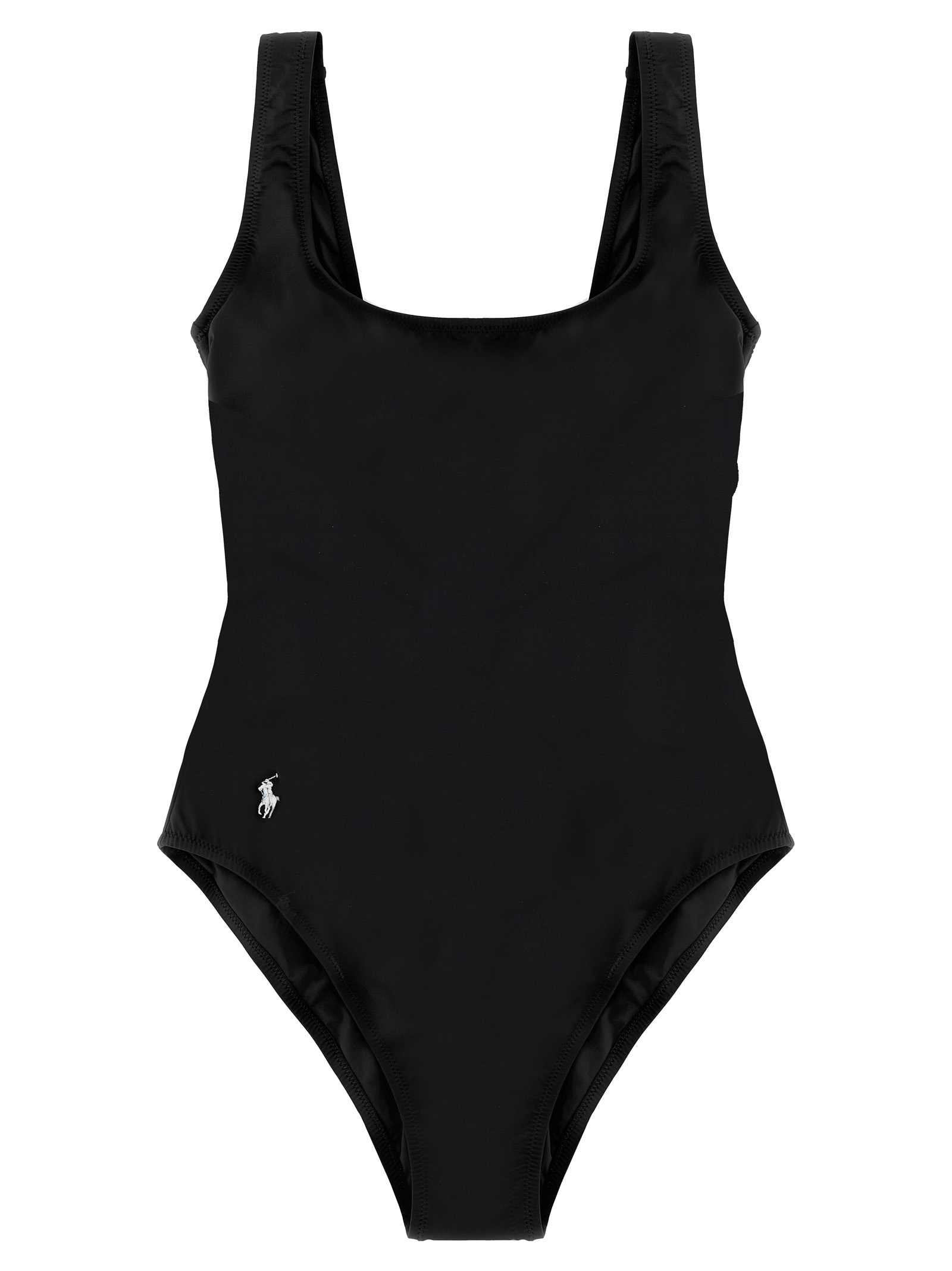 Black Nylon One-Piece Swimsuit