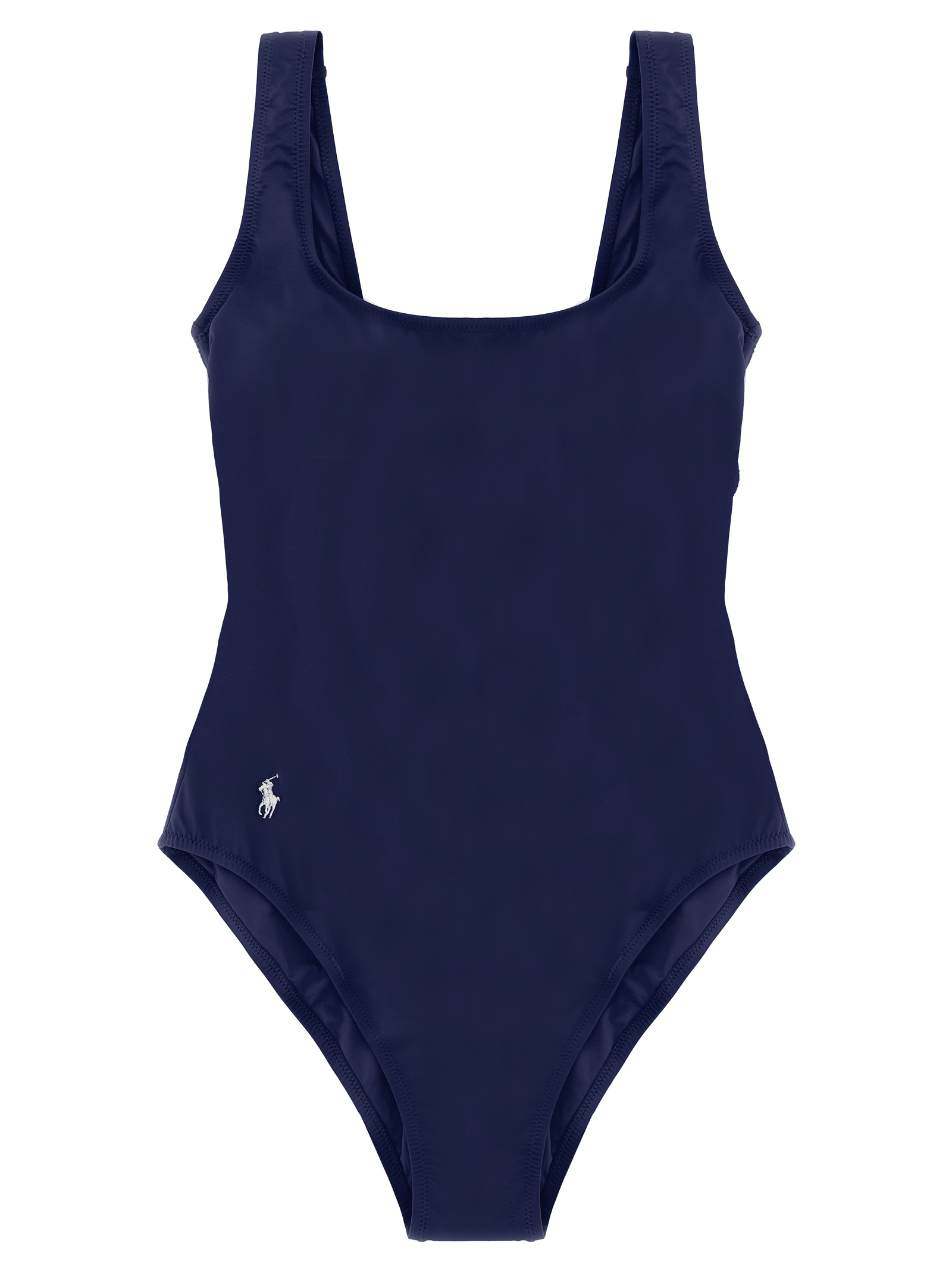 Blue Nylon One-Piece Swimsuit