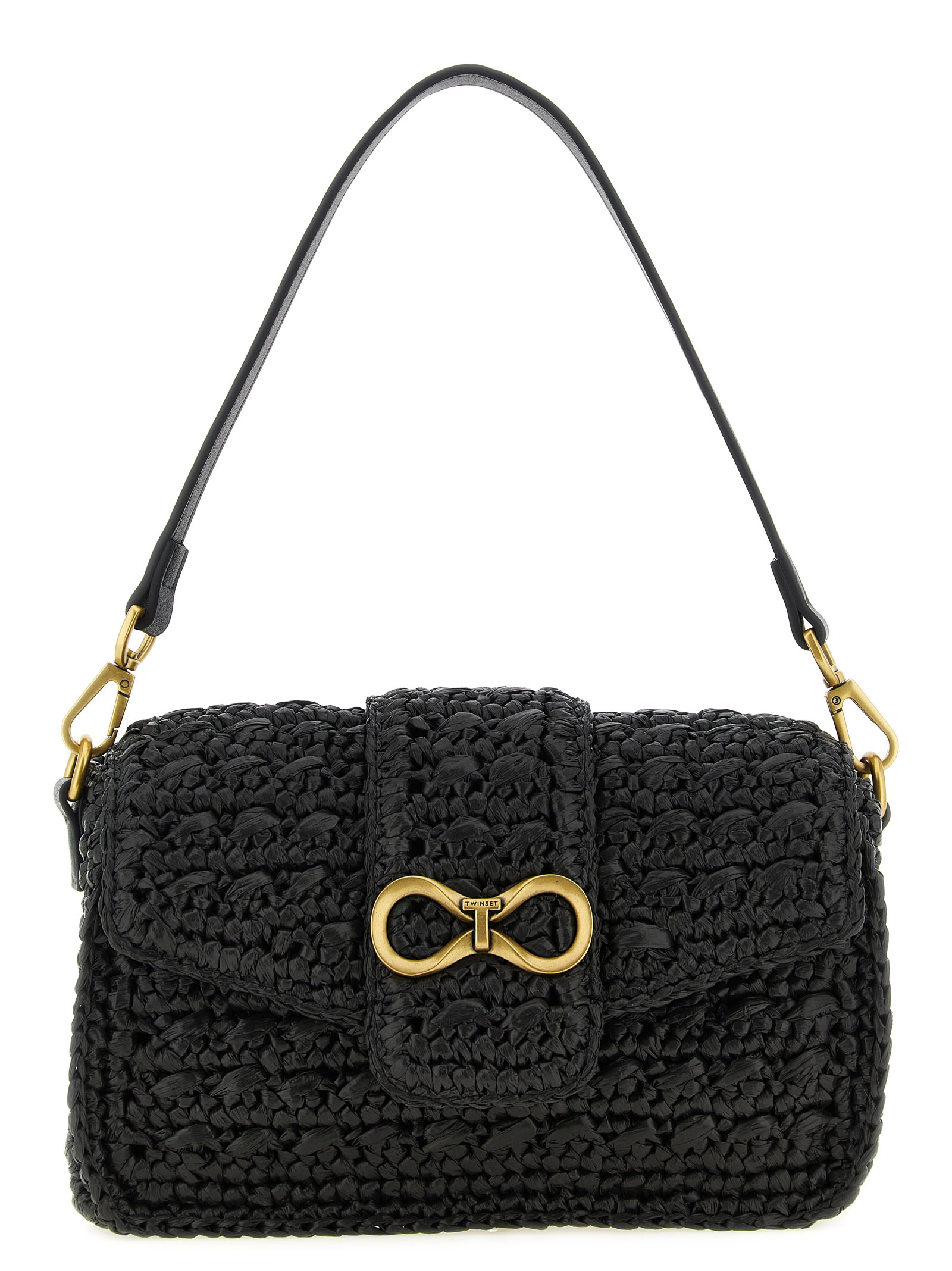 Black Polypropylene Crossbody Bag