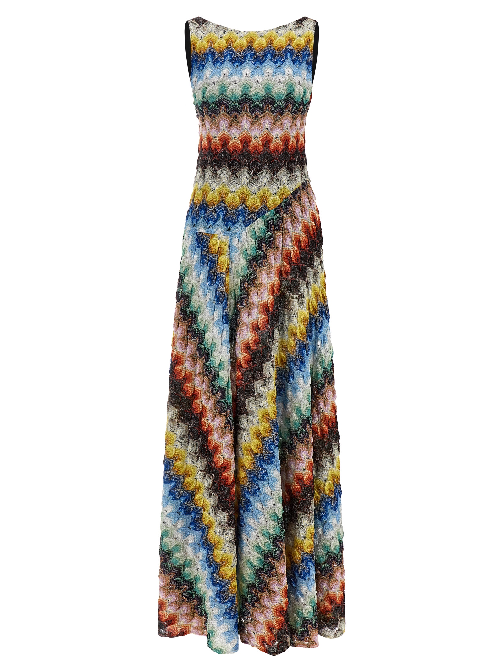 Multicolor Viscose Long Dress