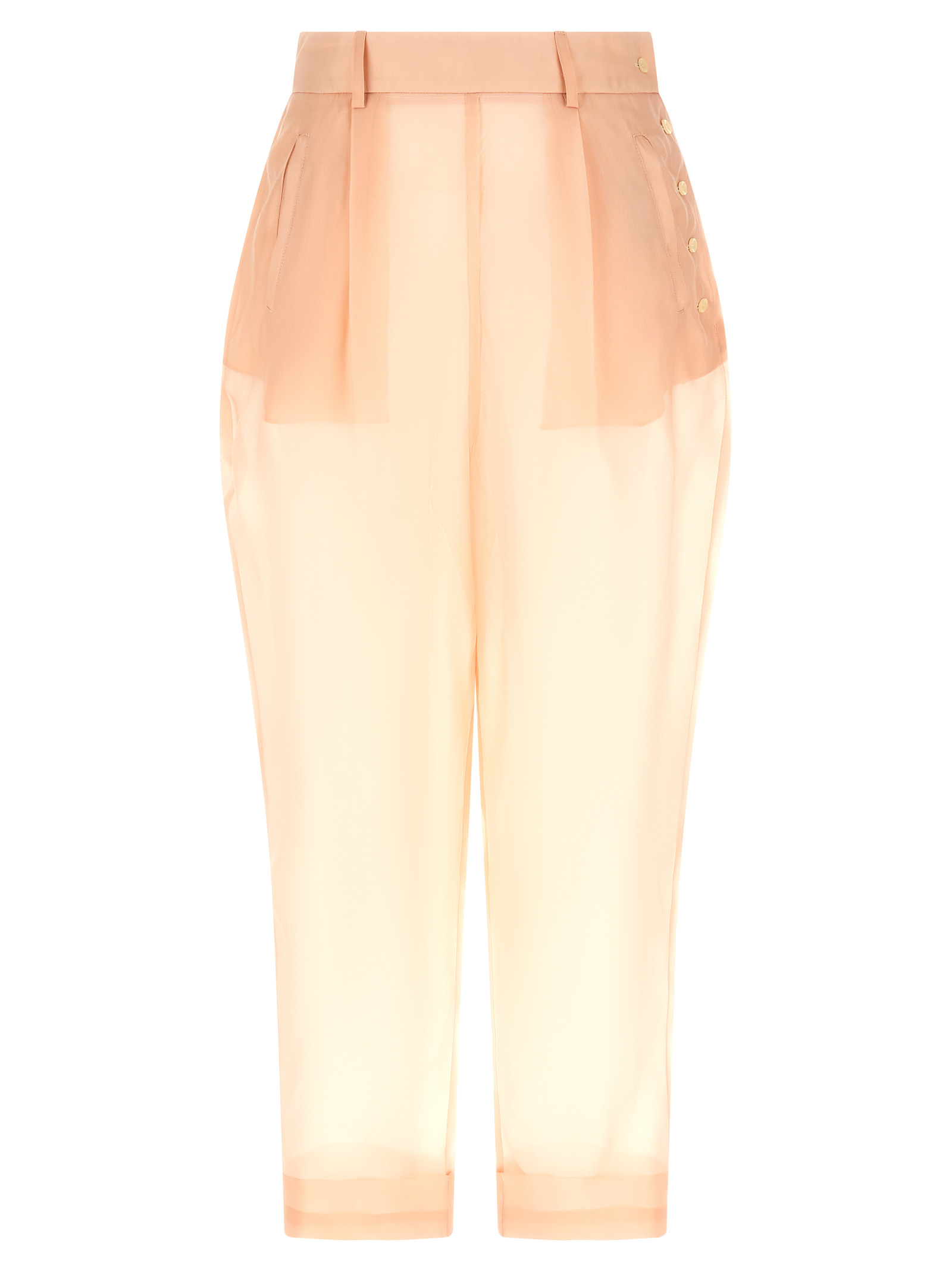 Multicolor Silk Casual Pants