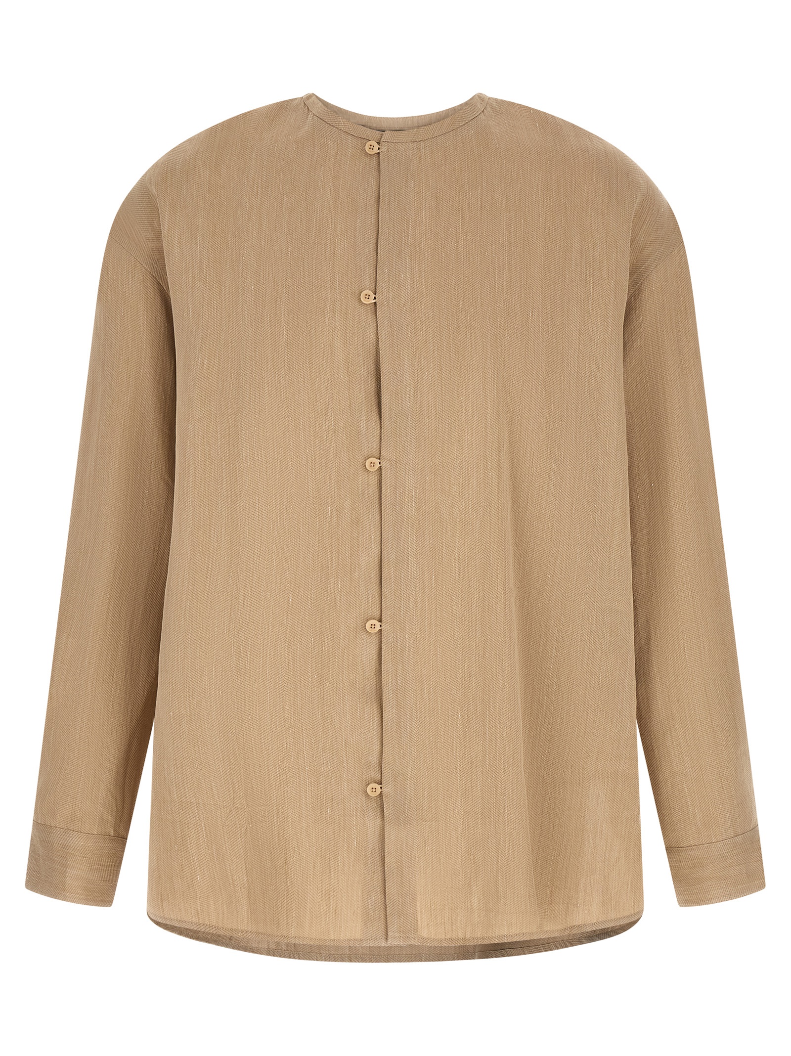 Beige Linen Blouse