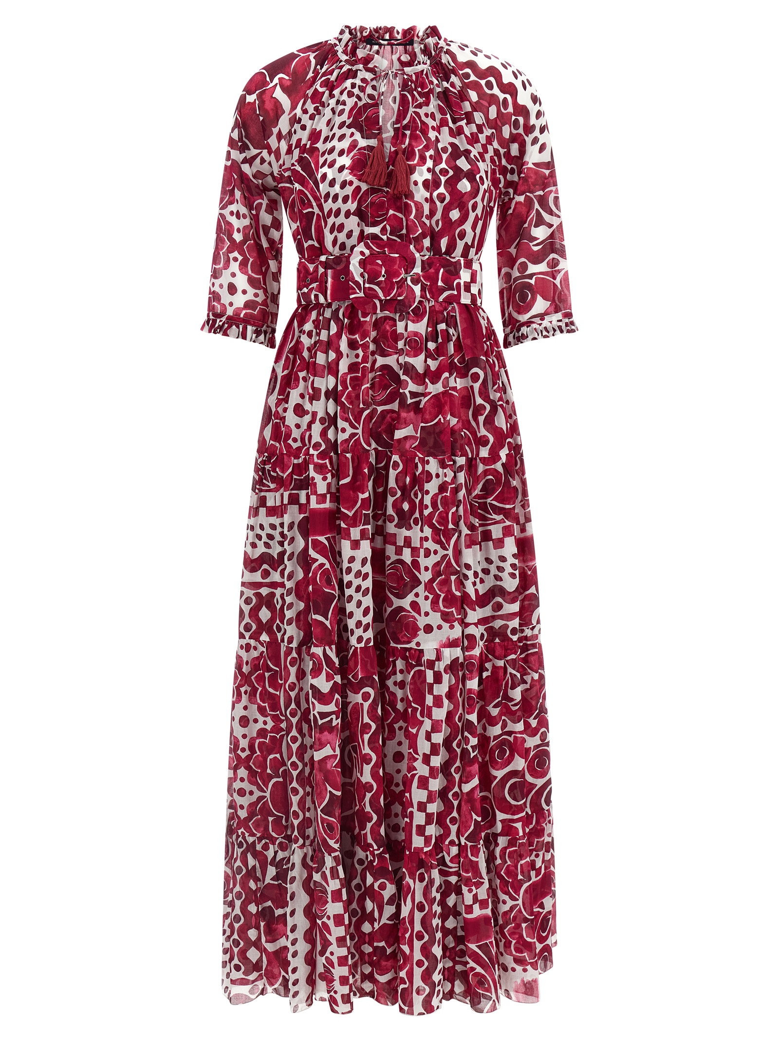 Fuchsia Cotton Long Dress