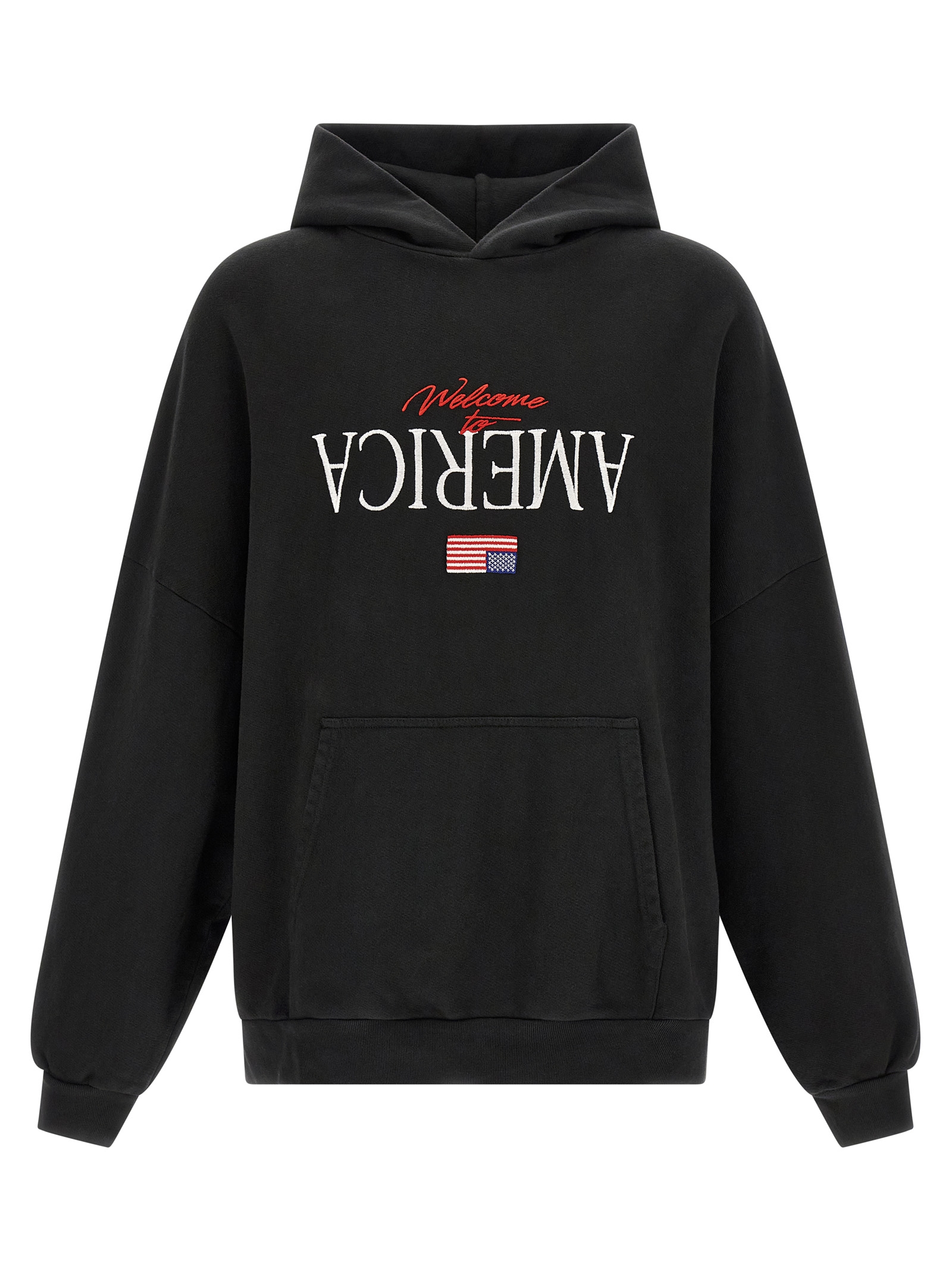 Black Cotton Sweatshirt