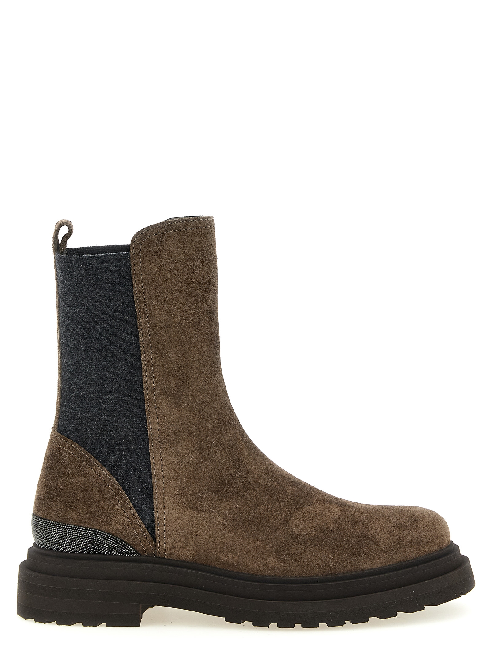 Brunello Cucinelli Brown Calfskin Ankle Boots - Women