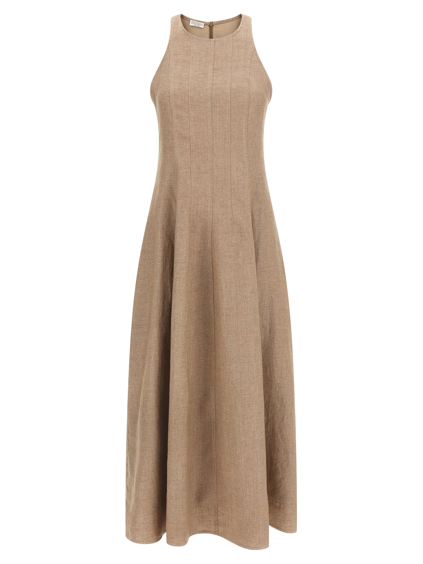 Brunello Cucinelli Beige Linen Long Dress - Women