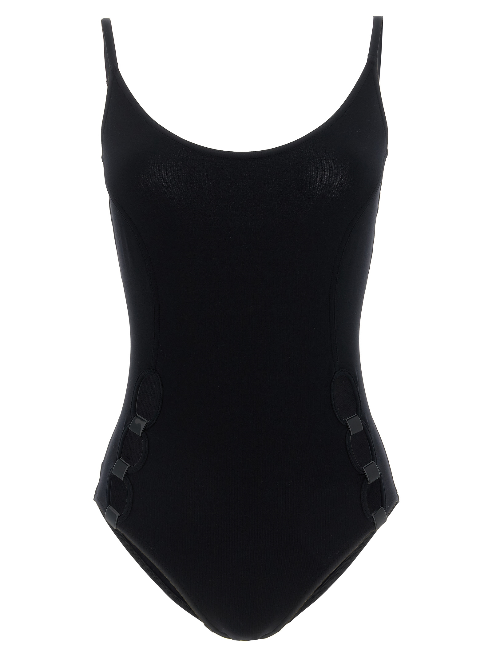 Black Polyamide One-Piece Swimsuit