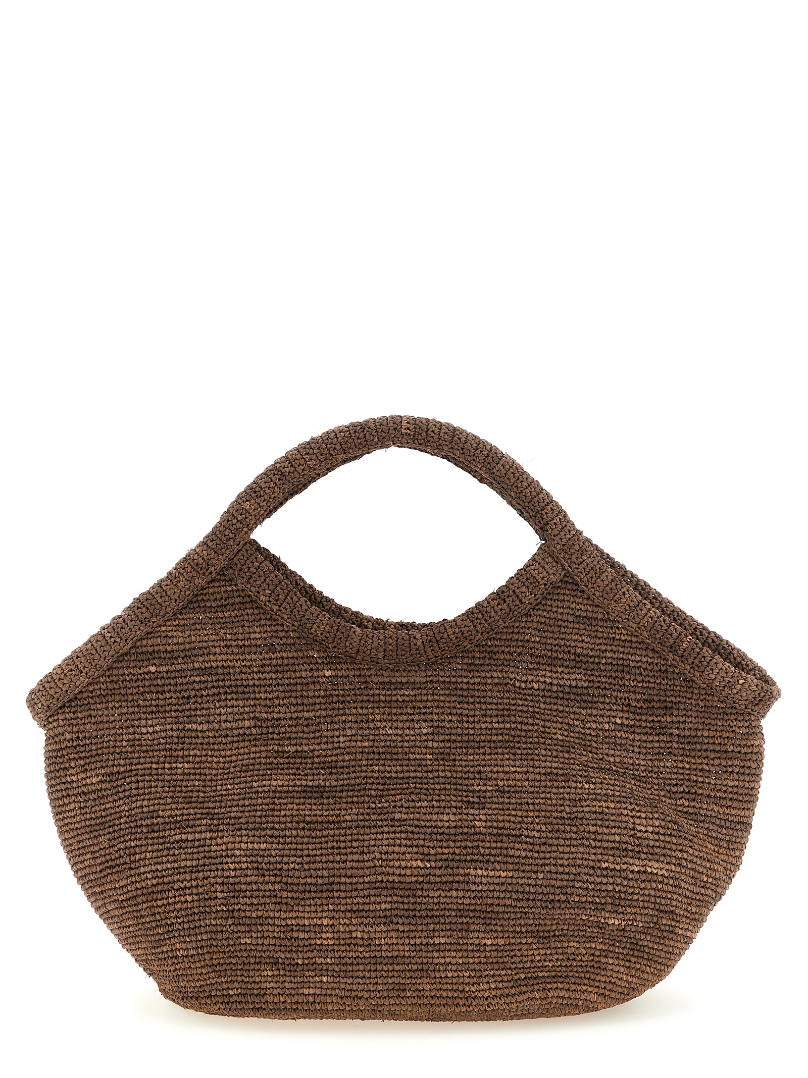 Brown Raffia Tote Bag