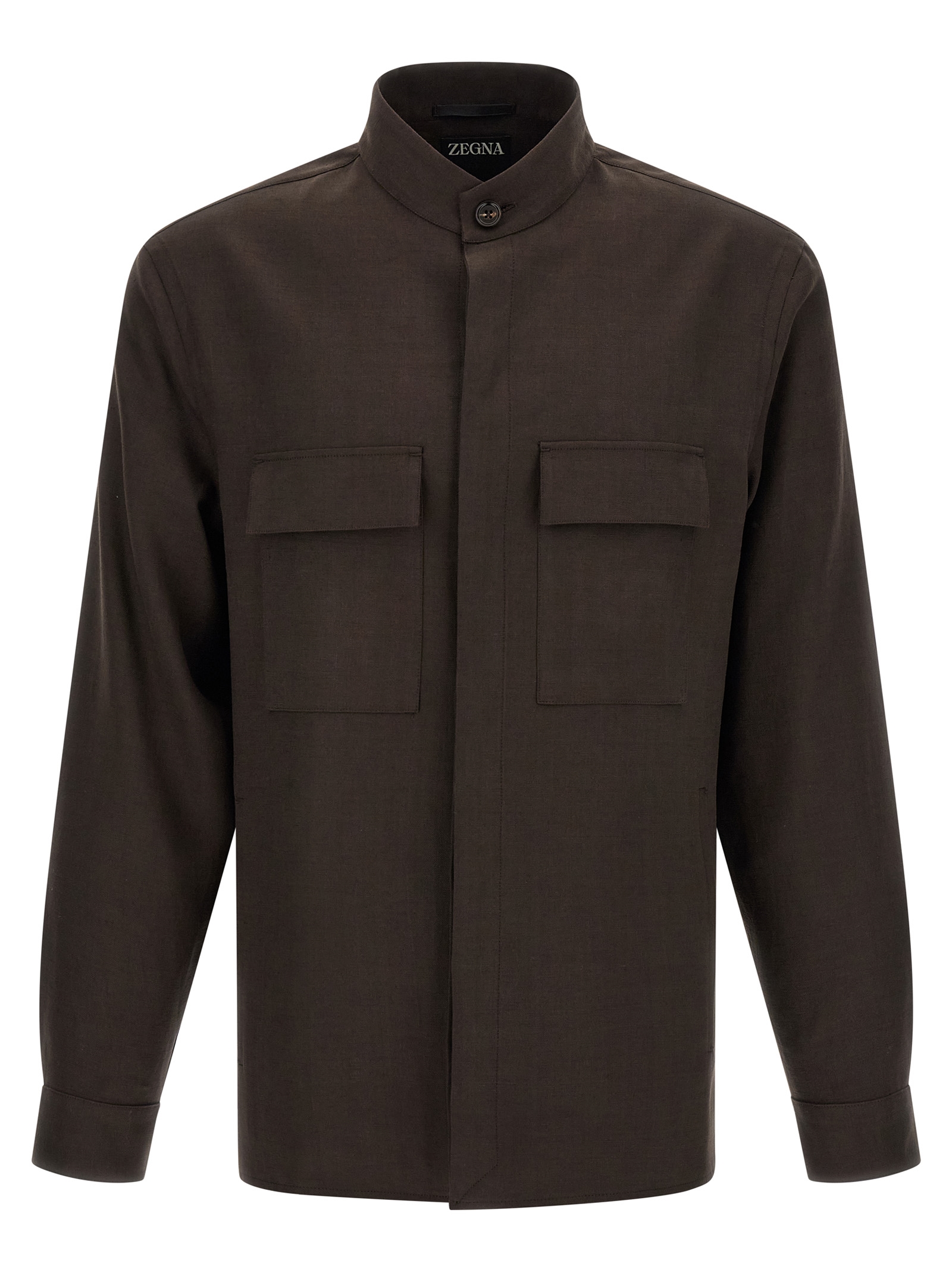 Brown Linen Blouse