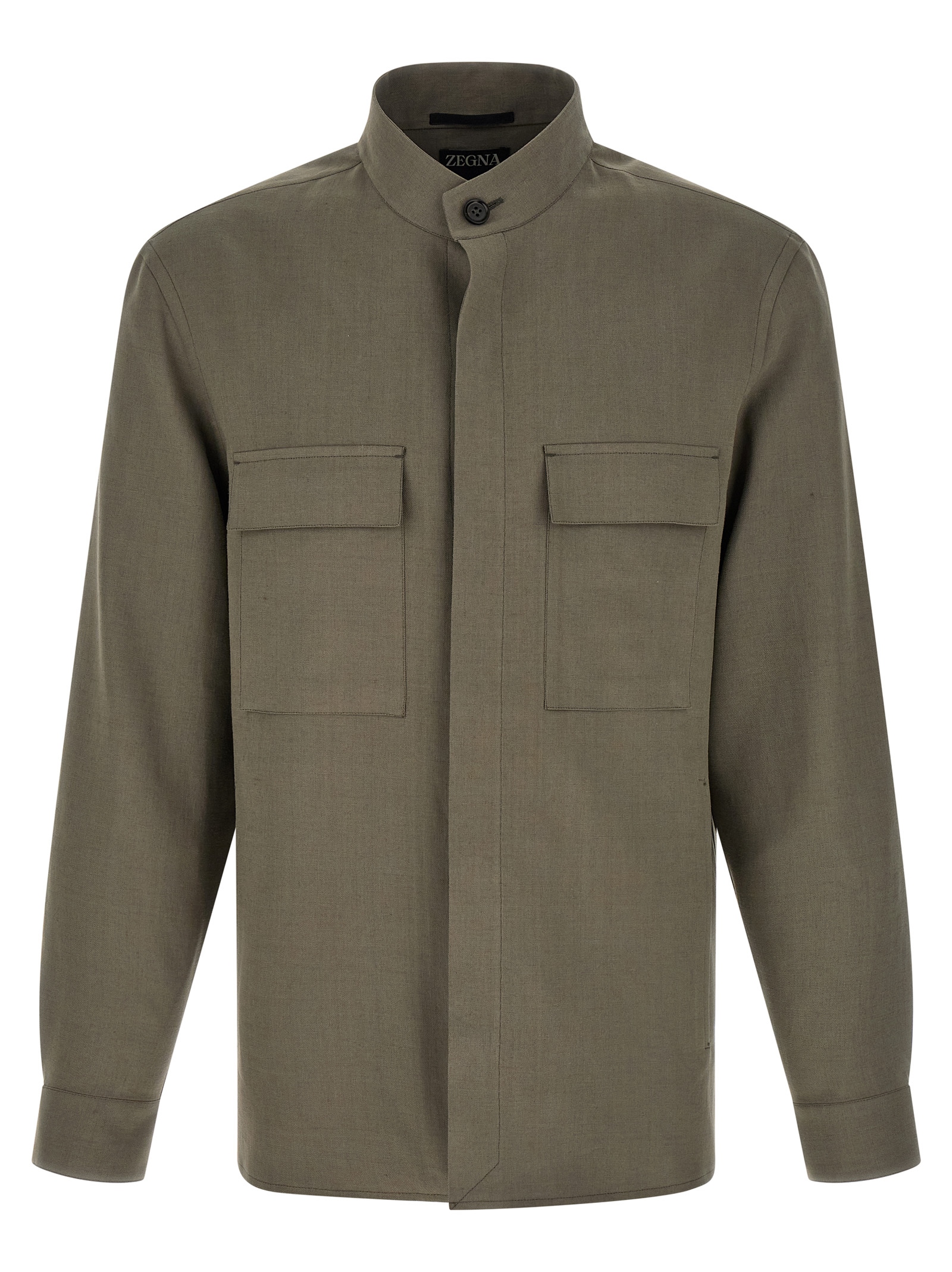 Gray Linen Blouse