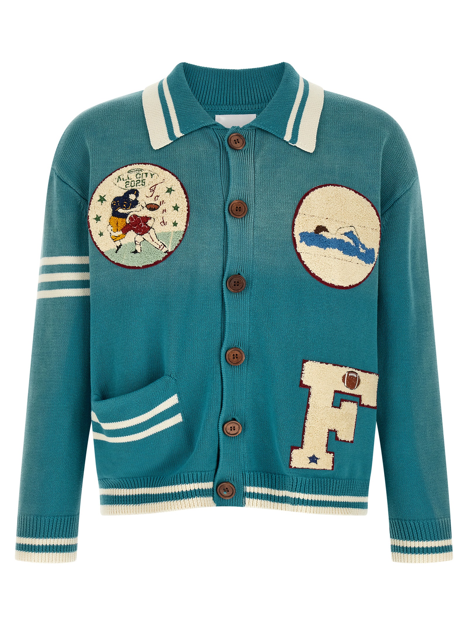 Blue Cotton Cardigan