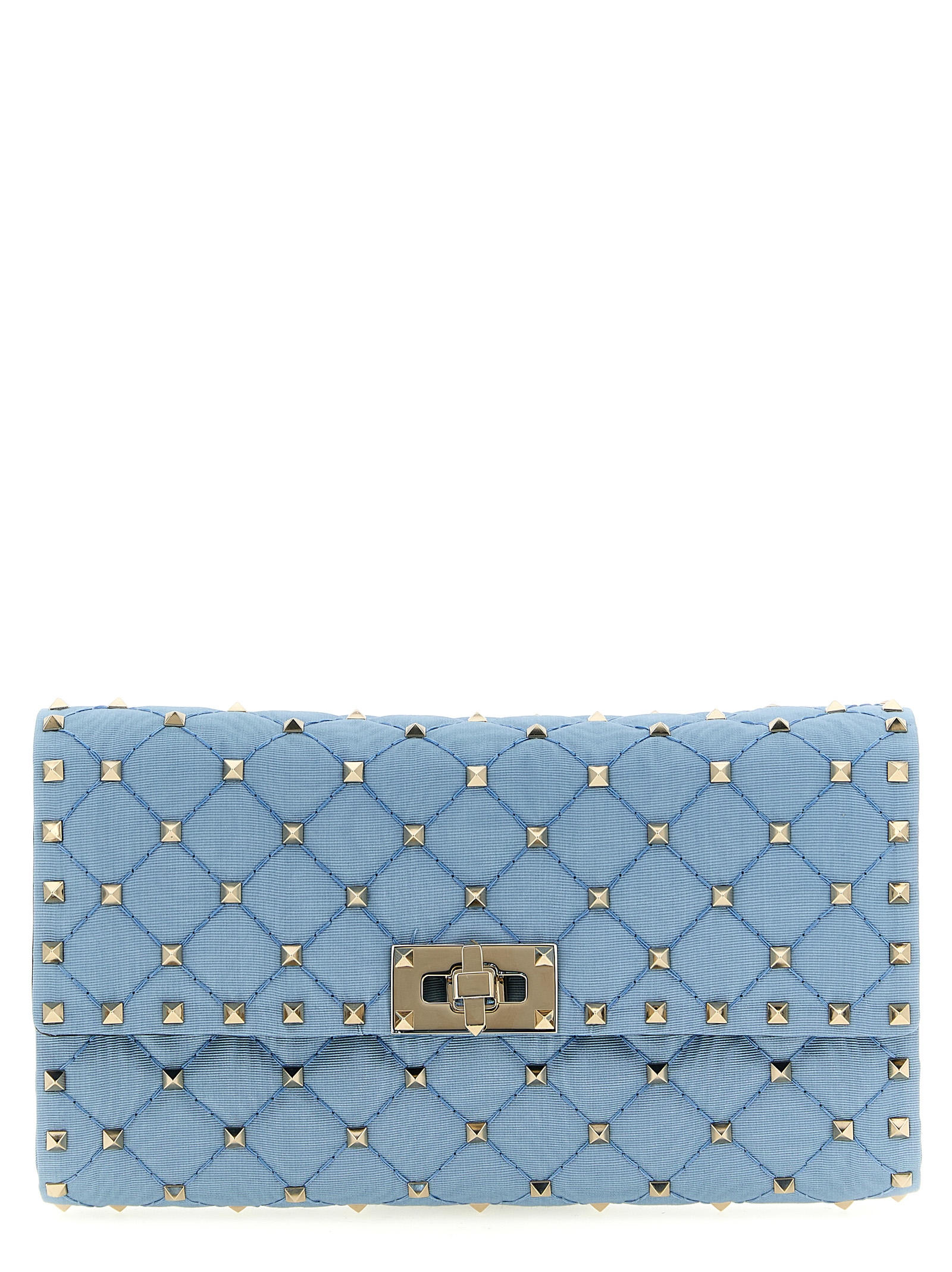 Blue Viscose Crossbody Bag