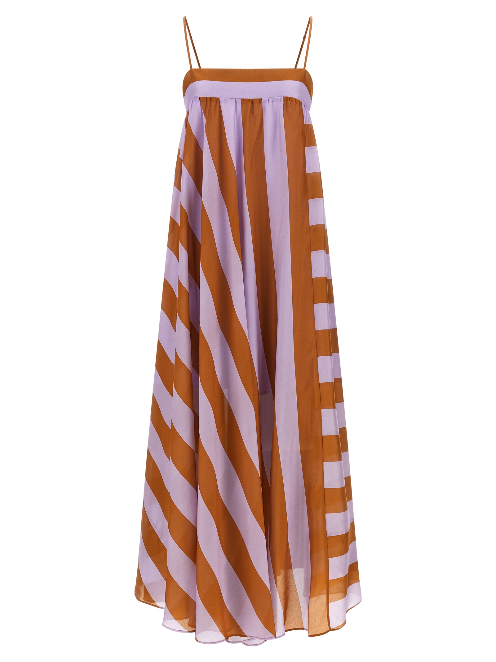 Multicolor Silk Long Dress