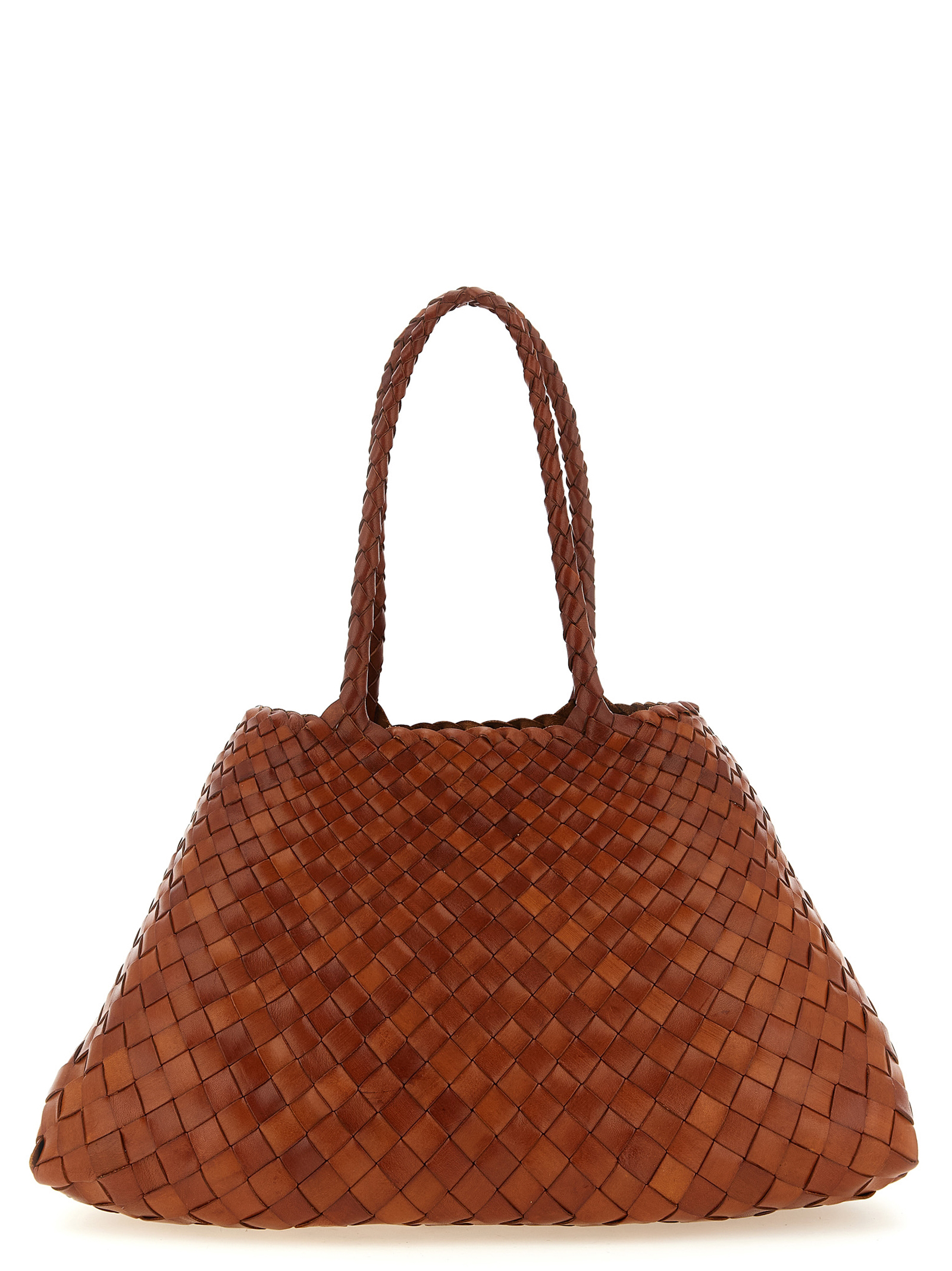 Brown Calfskin Shoulder Bag