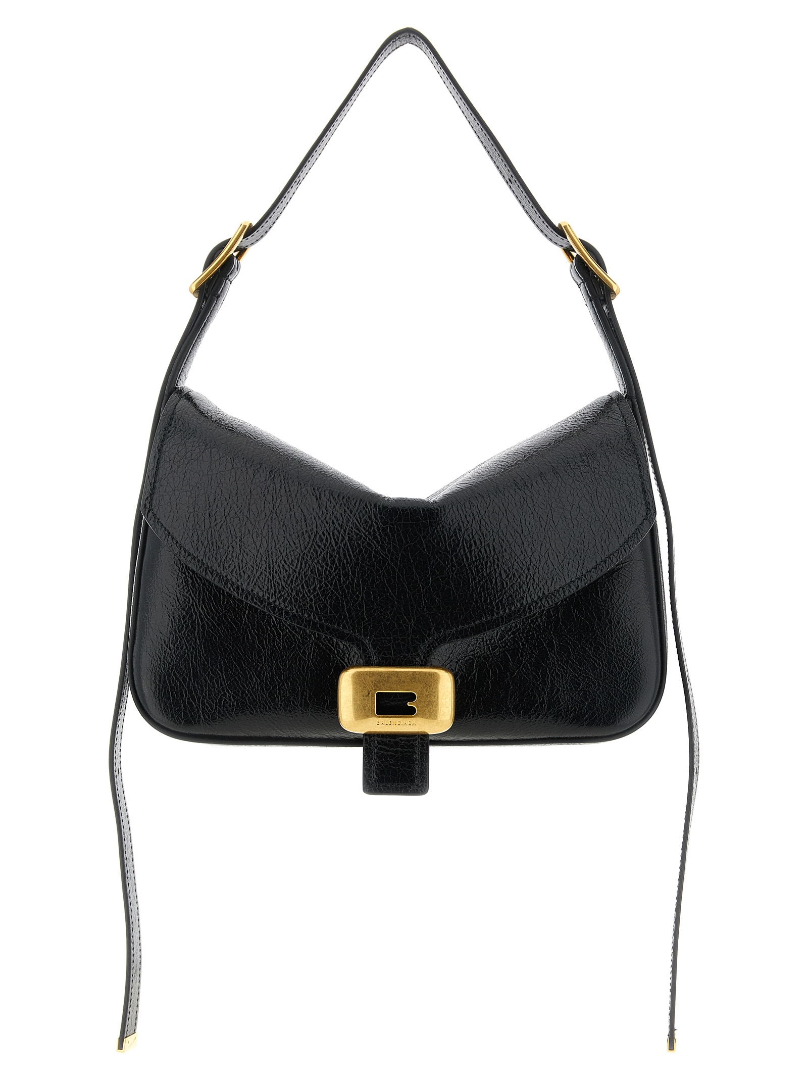 Black Lamb Leather Shoulder Bag