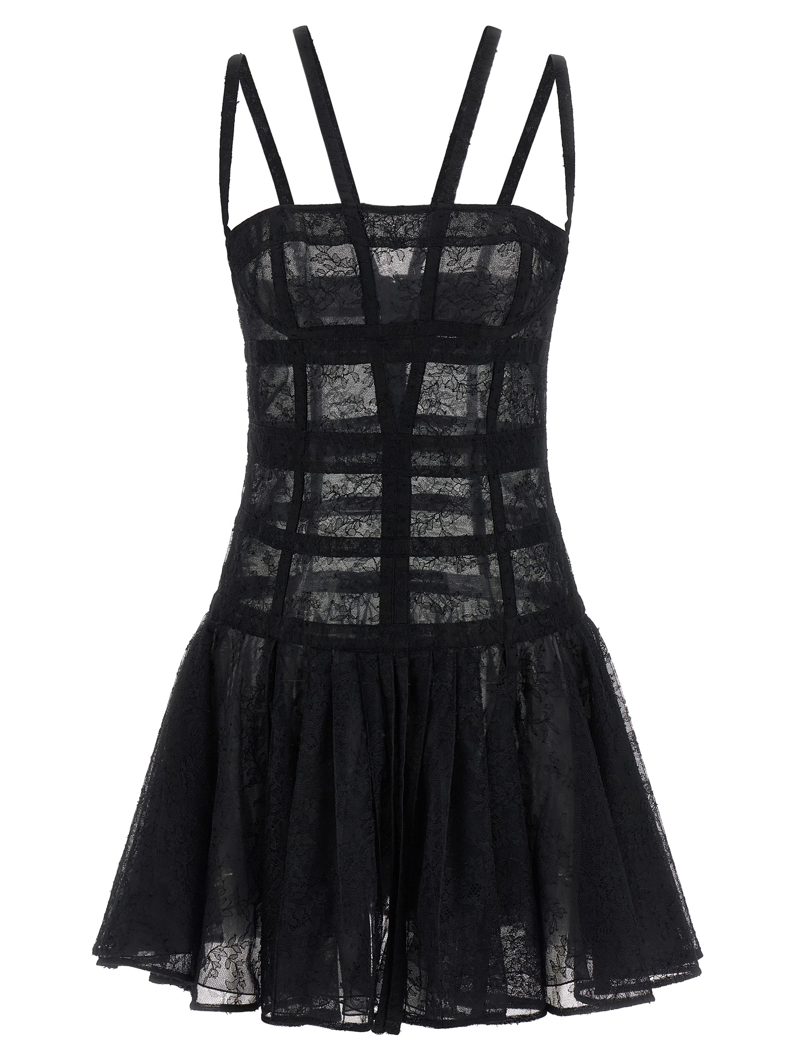 Black Polyamide Short Dress