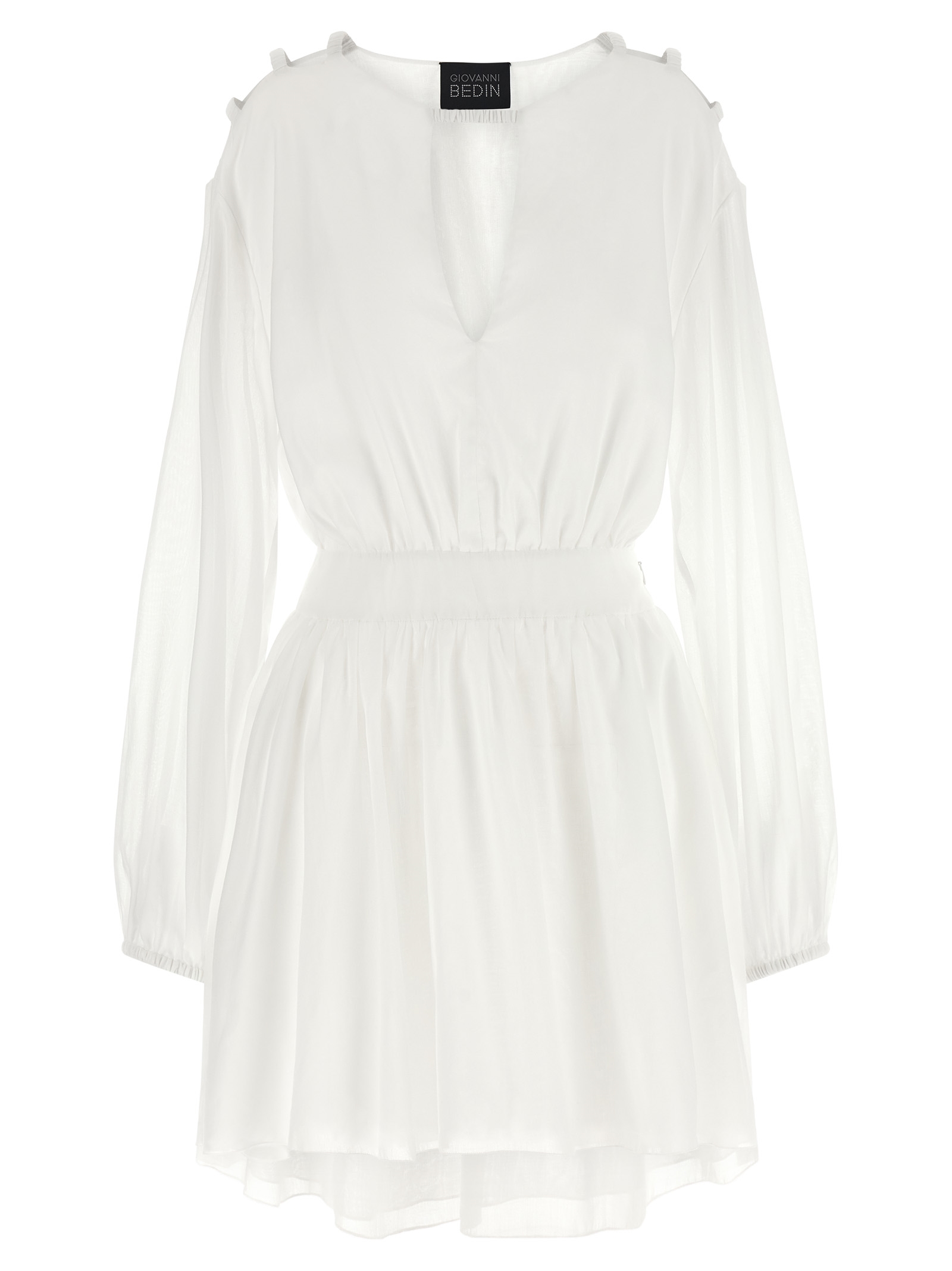 White Cotton Short Dress