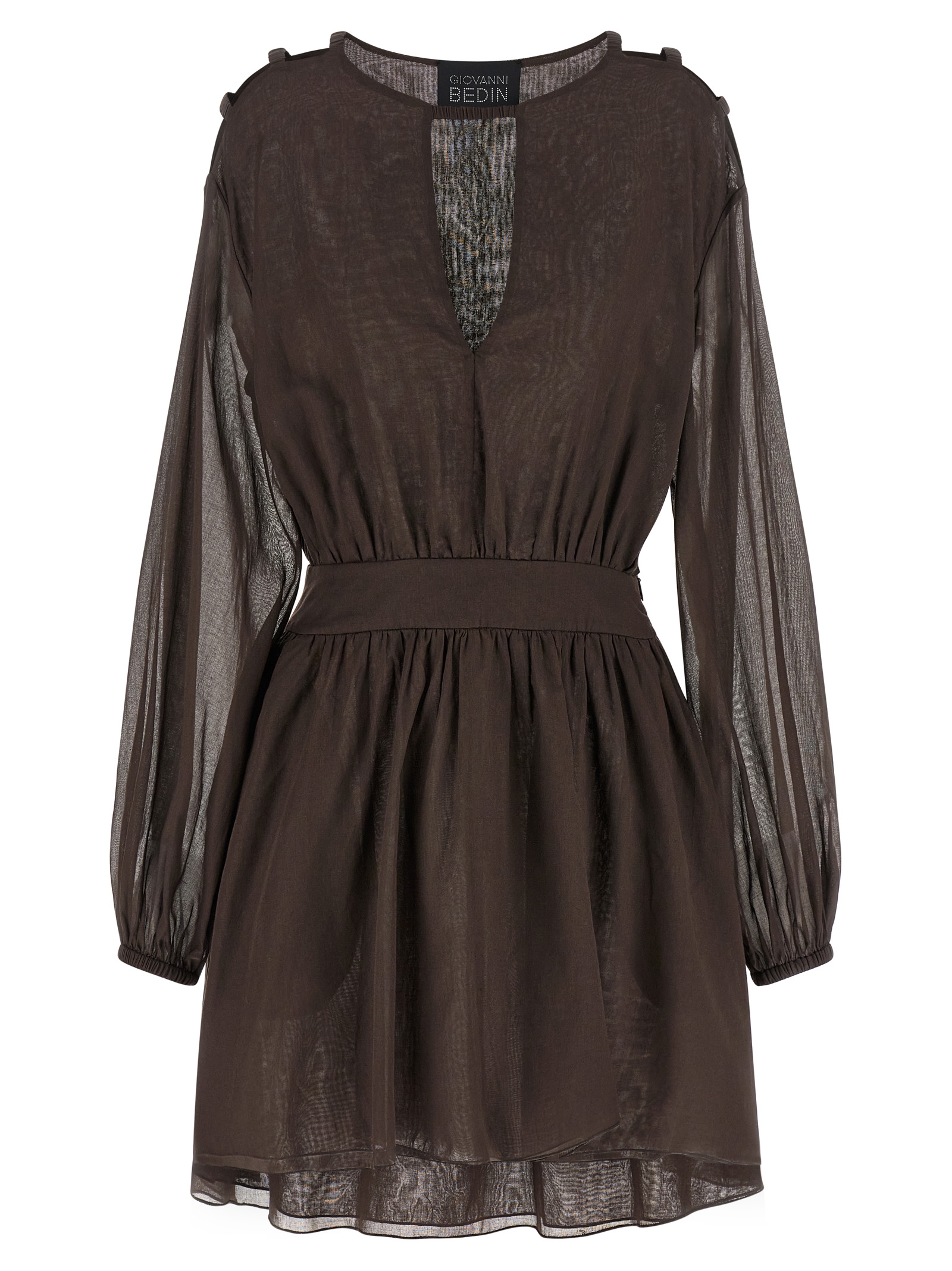 Giovanni Bedin Brown Cotton Short Dress - Women