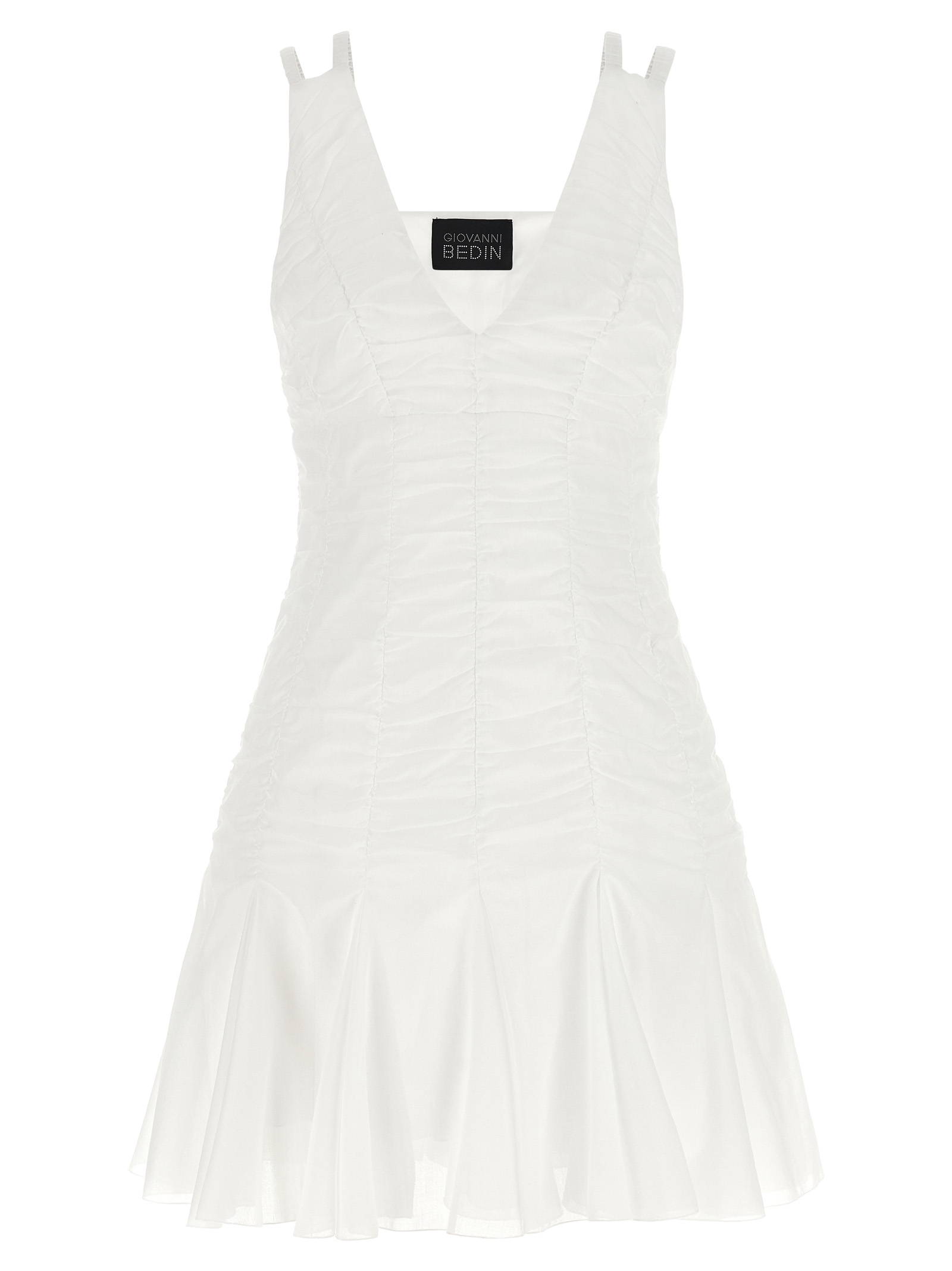 White Cotton Short Dress
