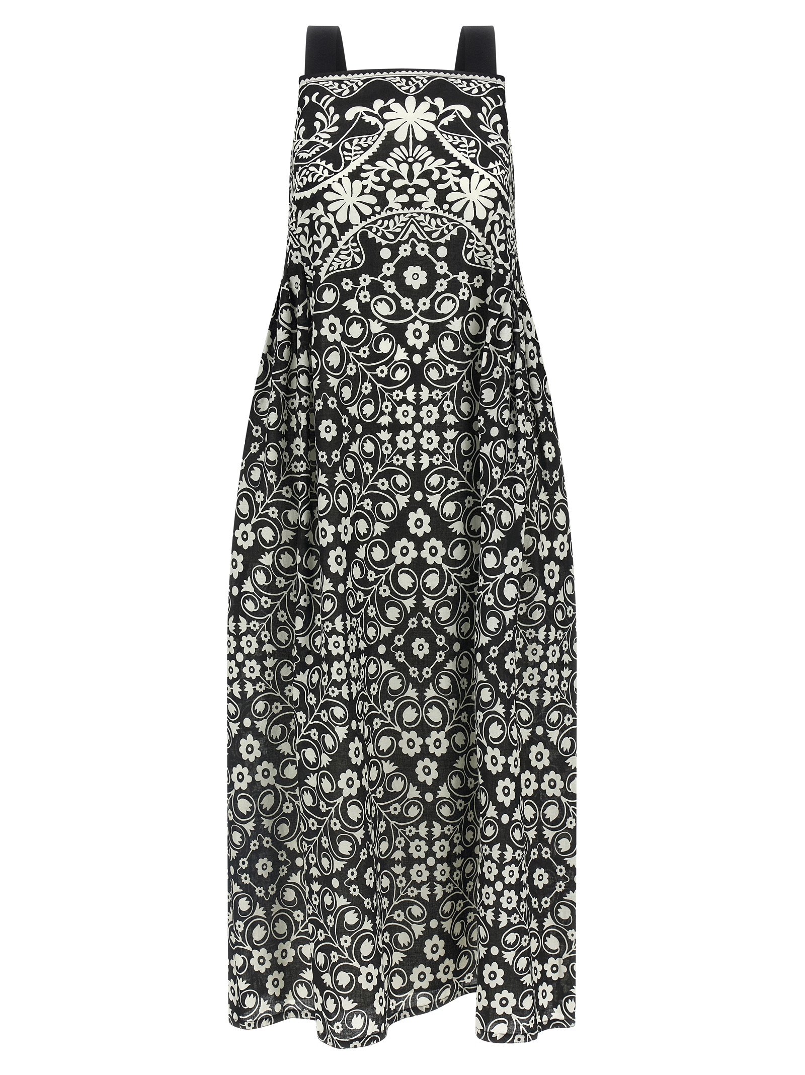 Bicolor Cotton Long Dress