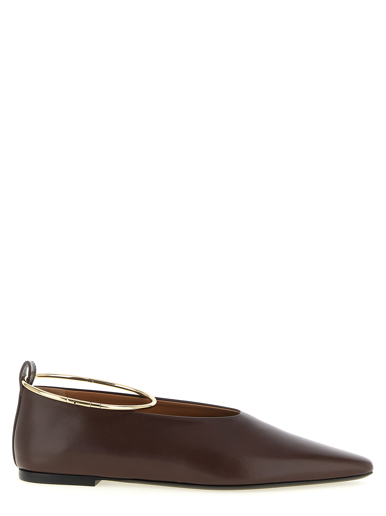 Brown Goatskin Ballet Flats