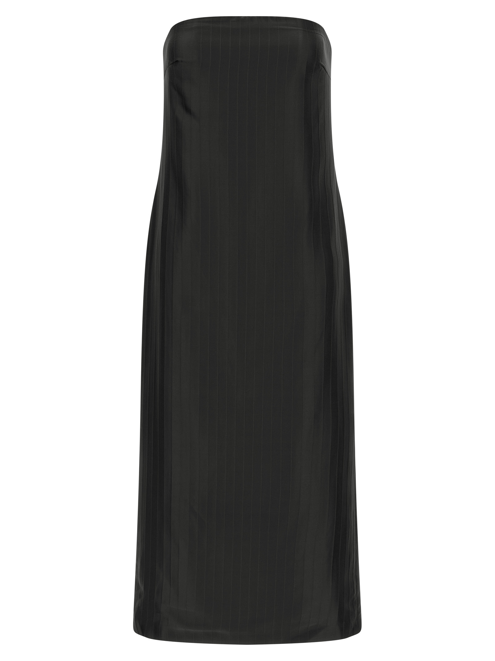 Black Viscose Midi Dress