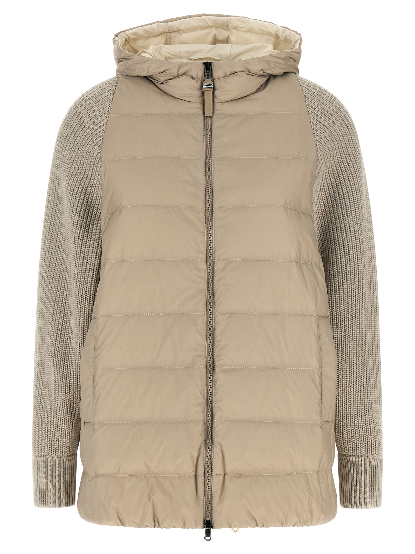 Brunello Cucinelli Beige Polyester Full-Length Jacket Clothing - Women