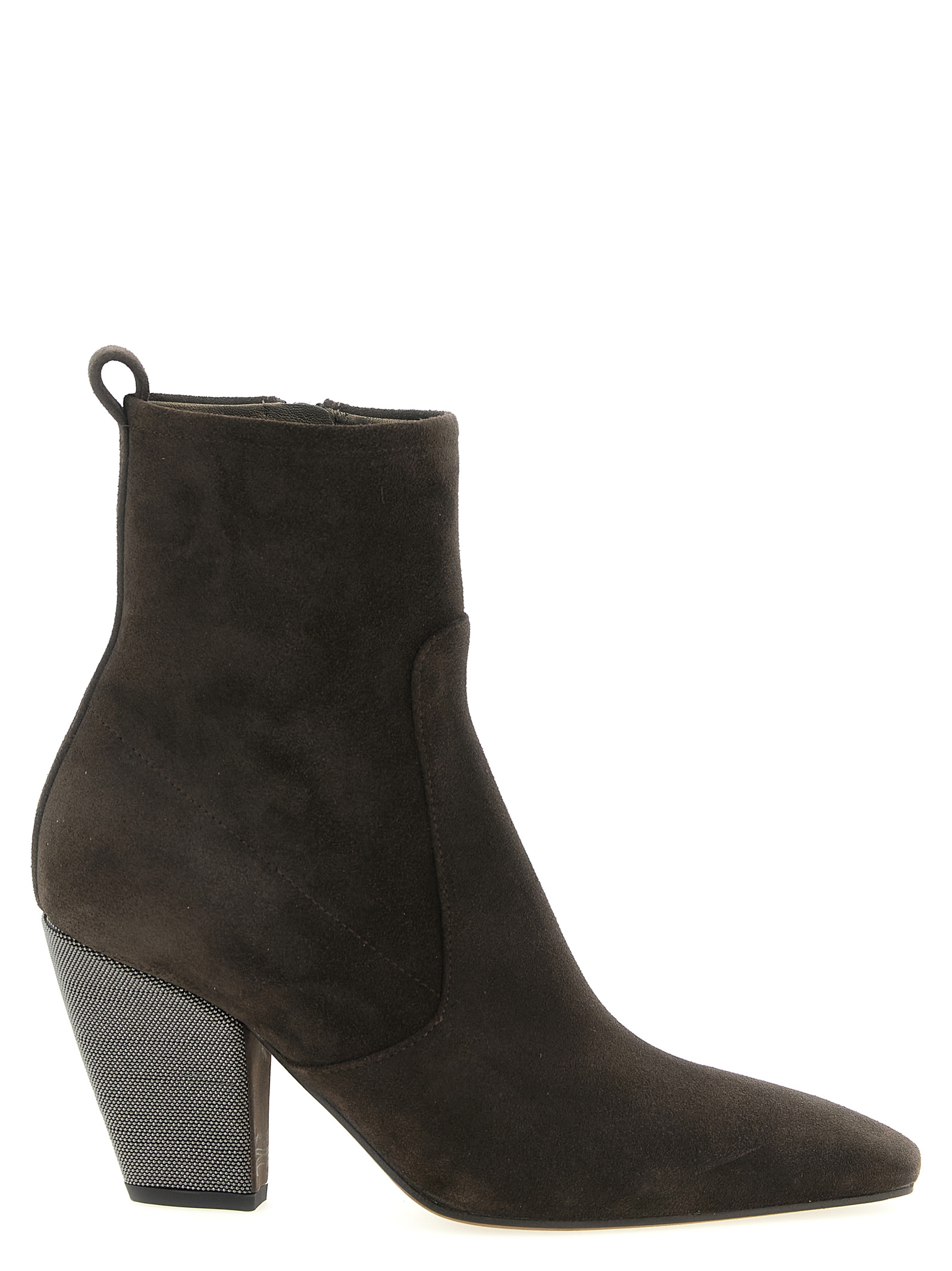 Brunello Cucinelli Brown Calfskin Ankle Boots - Women