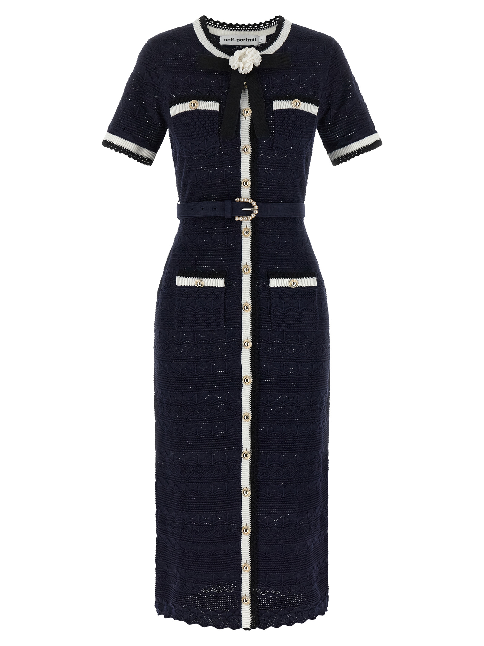 Blue Cotton Midi Dress