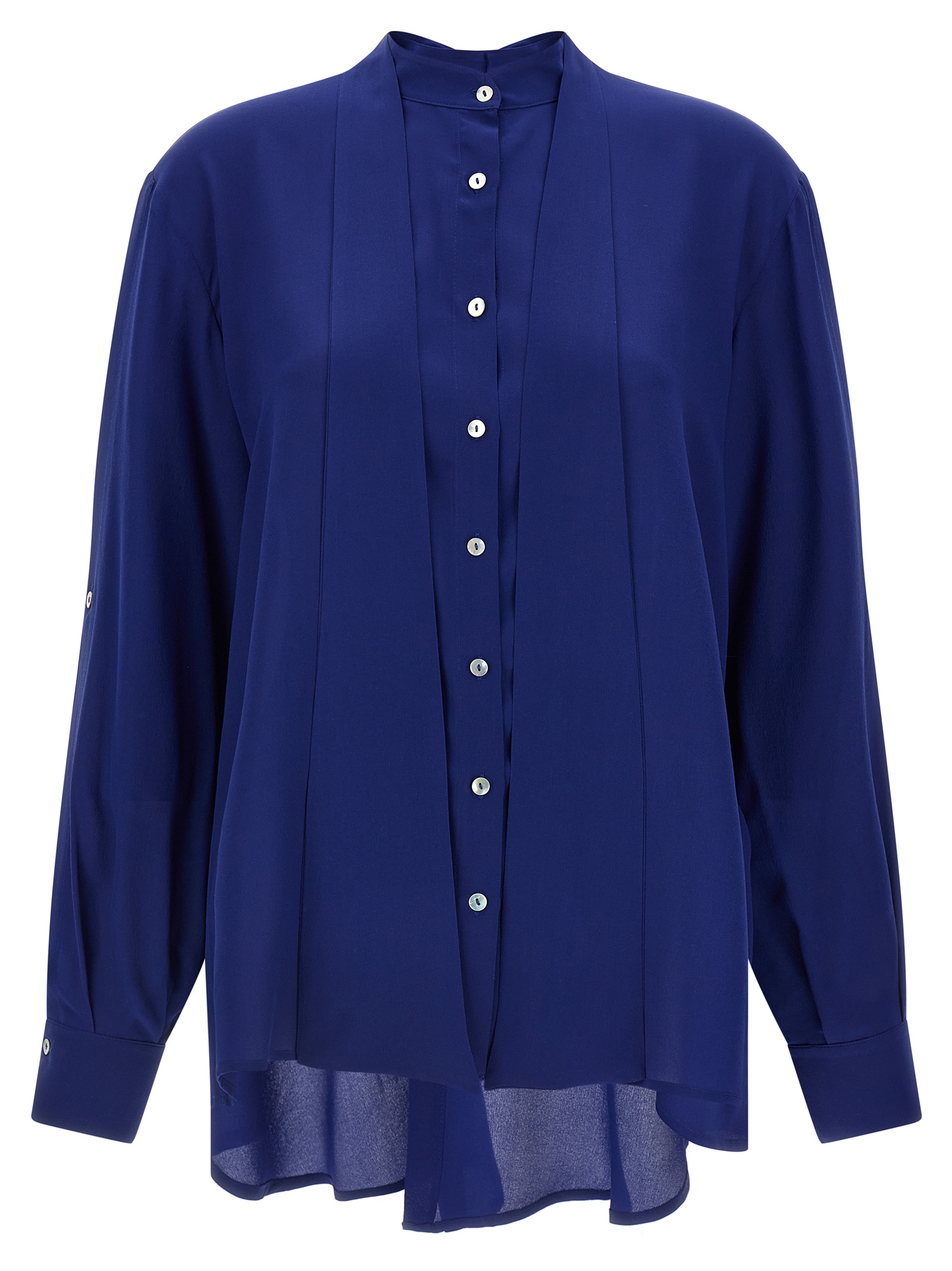 Blue Silk Blouse