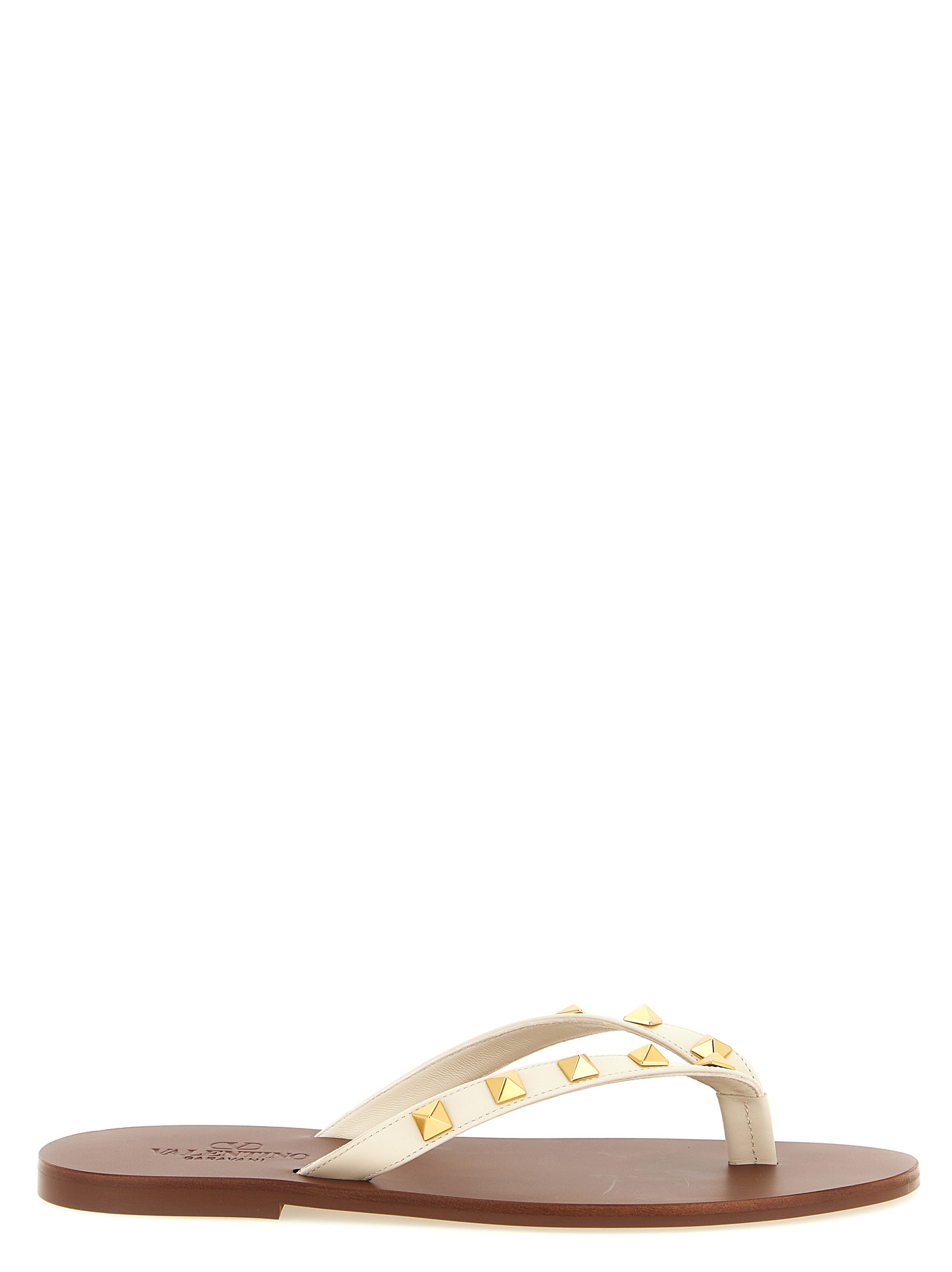White Calfskin Slides