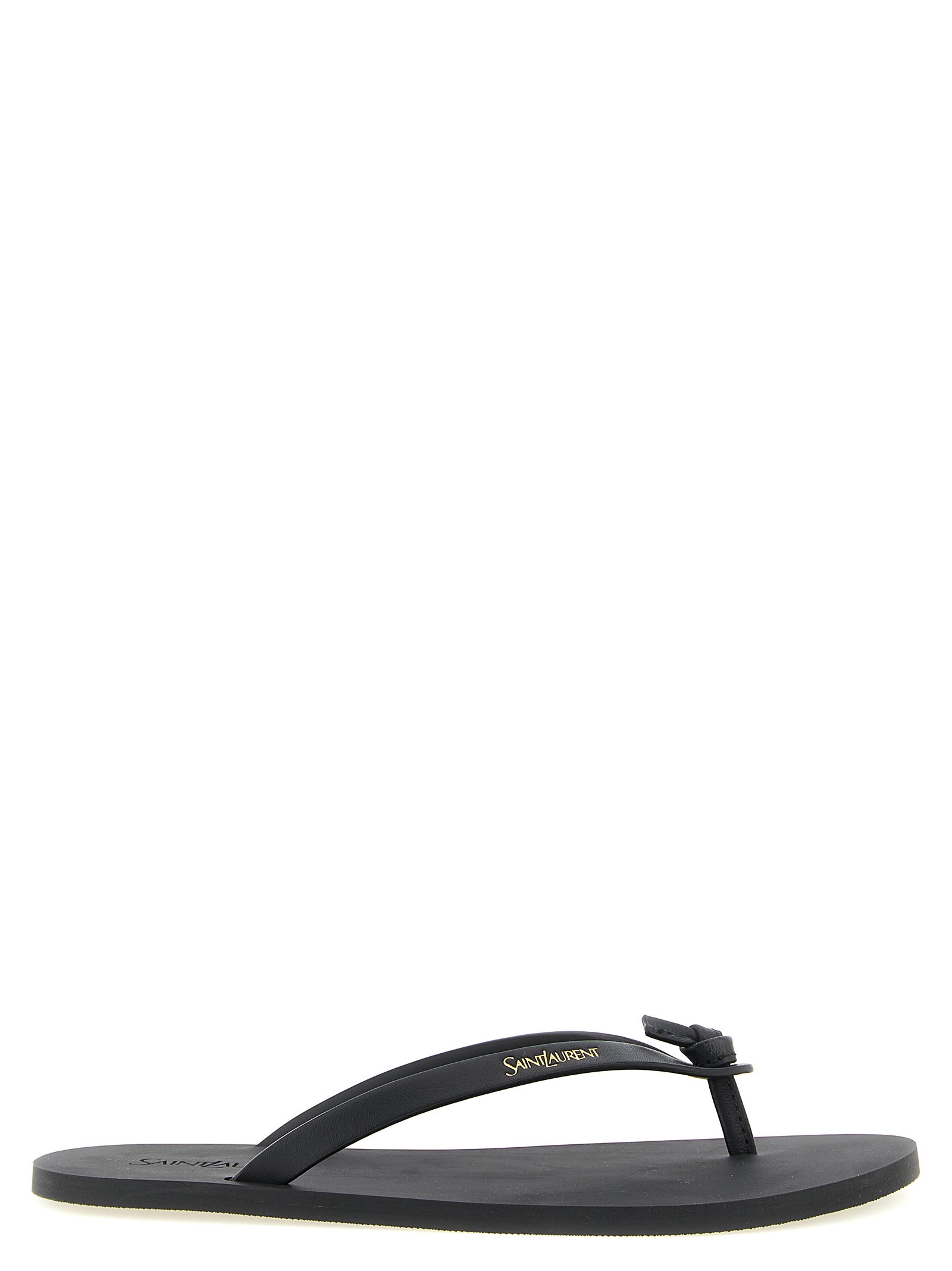 Black Calfskin Slides