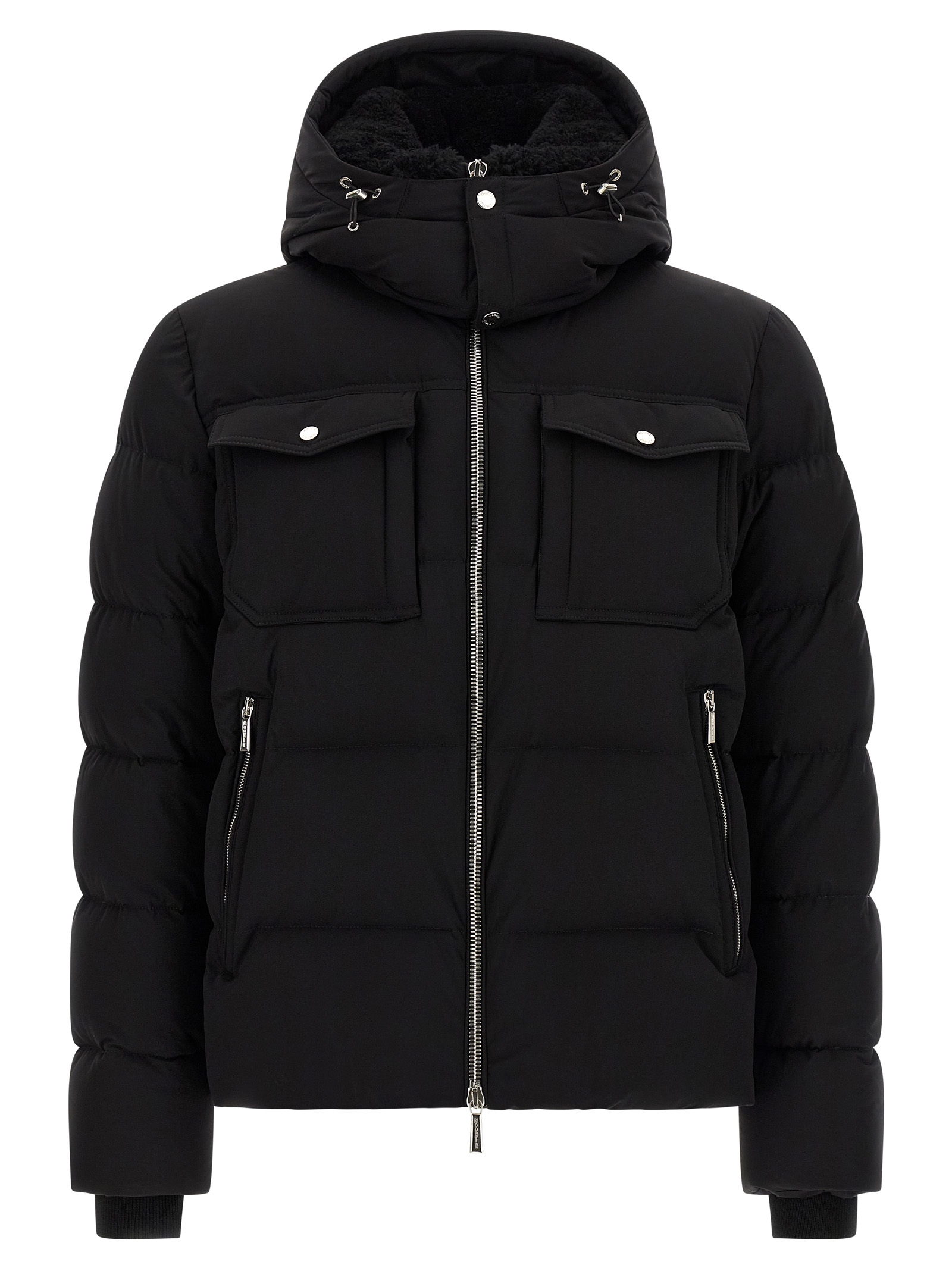Black Wool Bomber