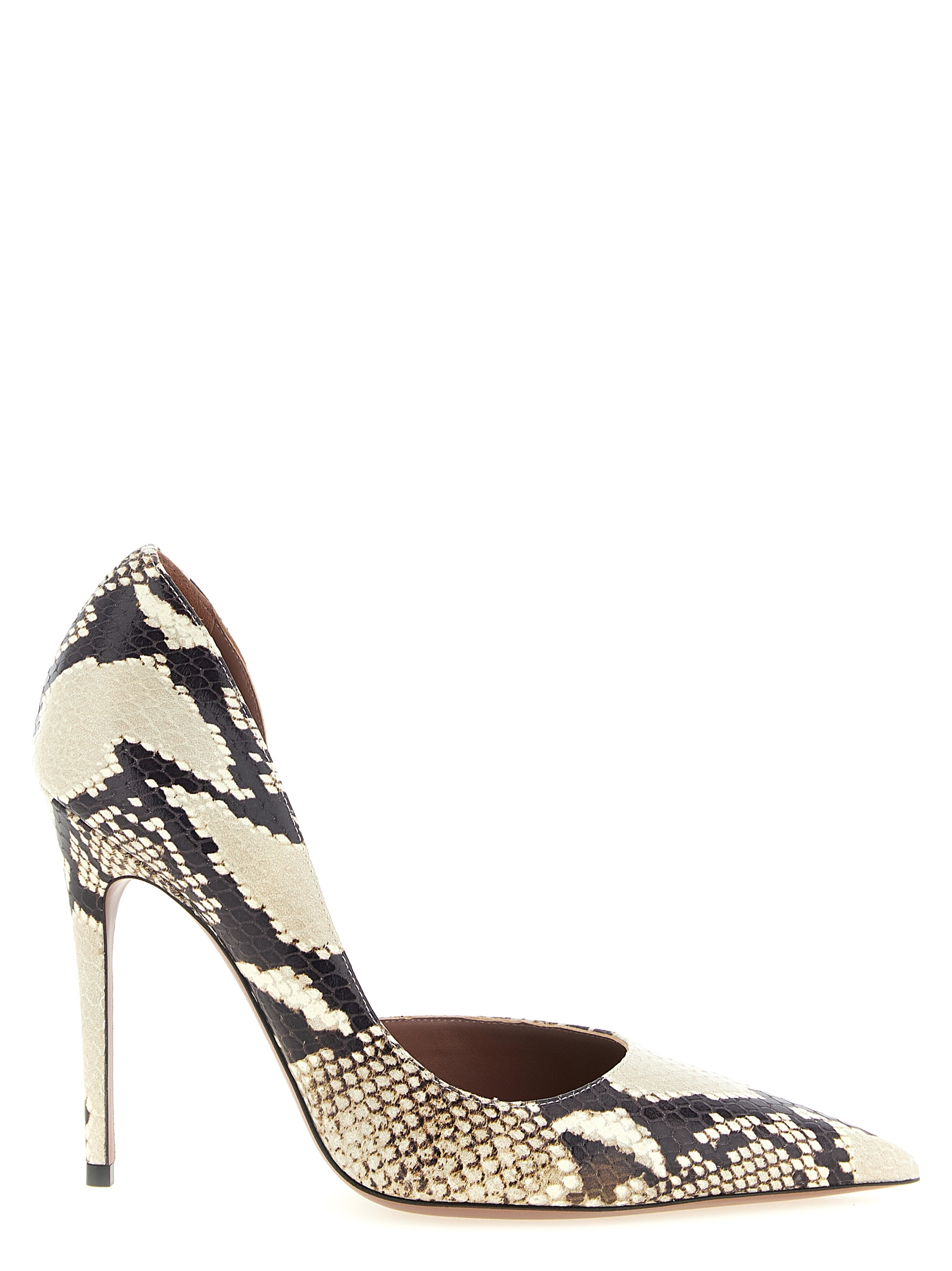 Beige Calfskin High Heel Pumps