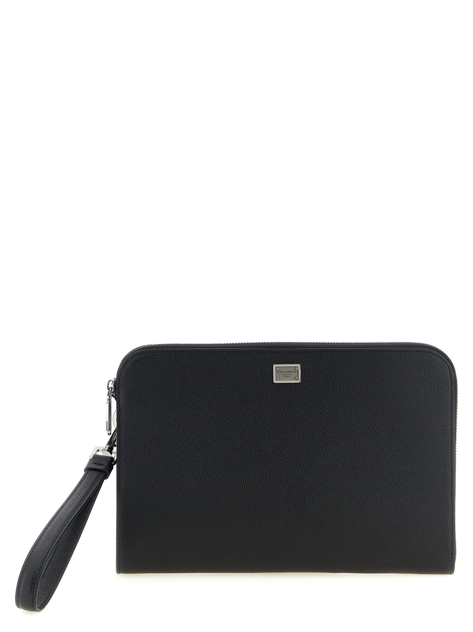 Dolce & Gabbana Black Calfskin Clutch Bag - Men