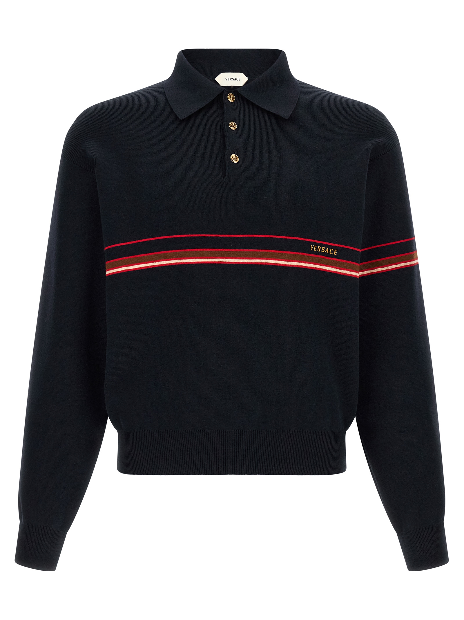 Blue Cotton Polo Shirt
