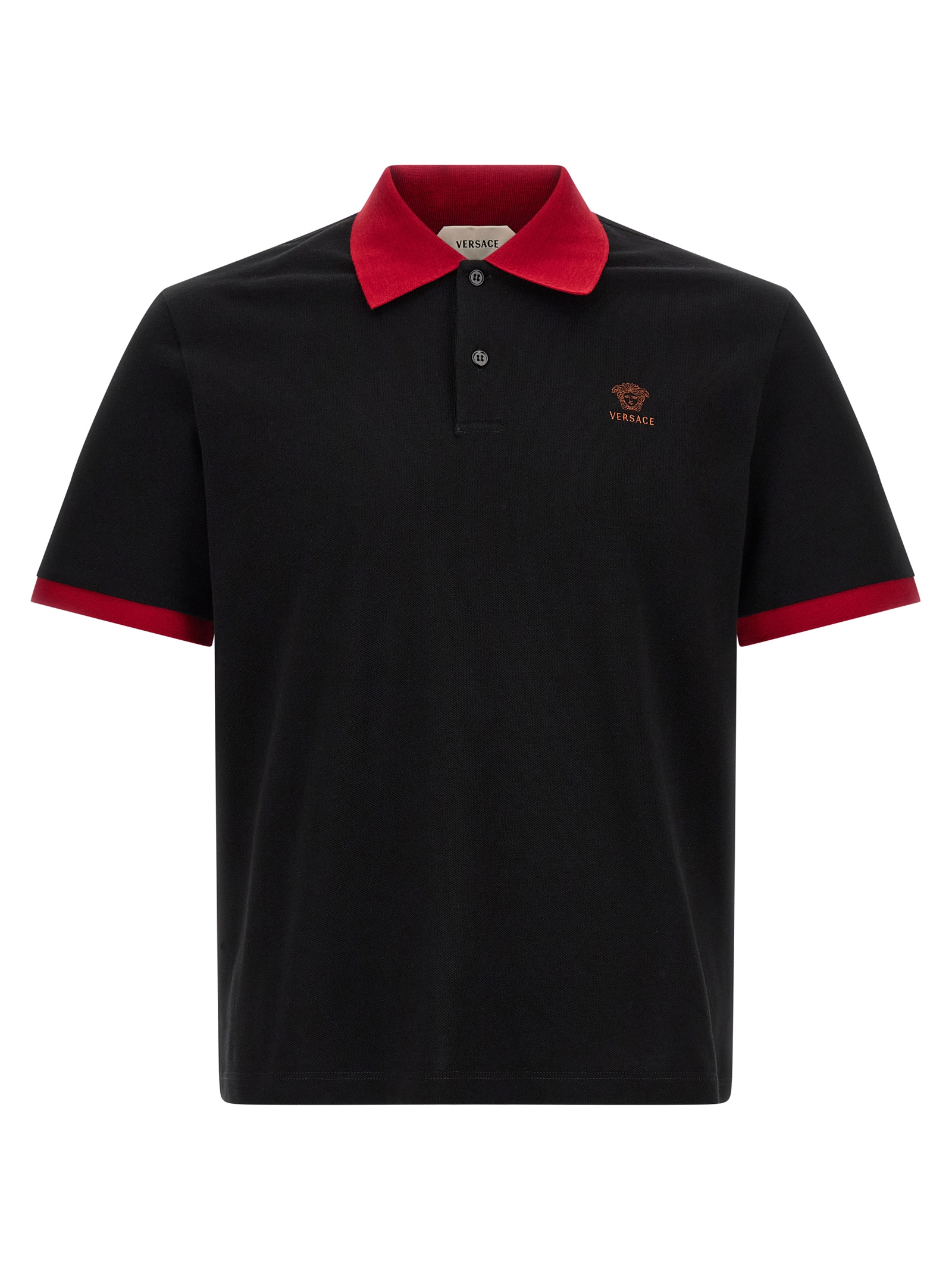 Black Cotton Polo Shirt