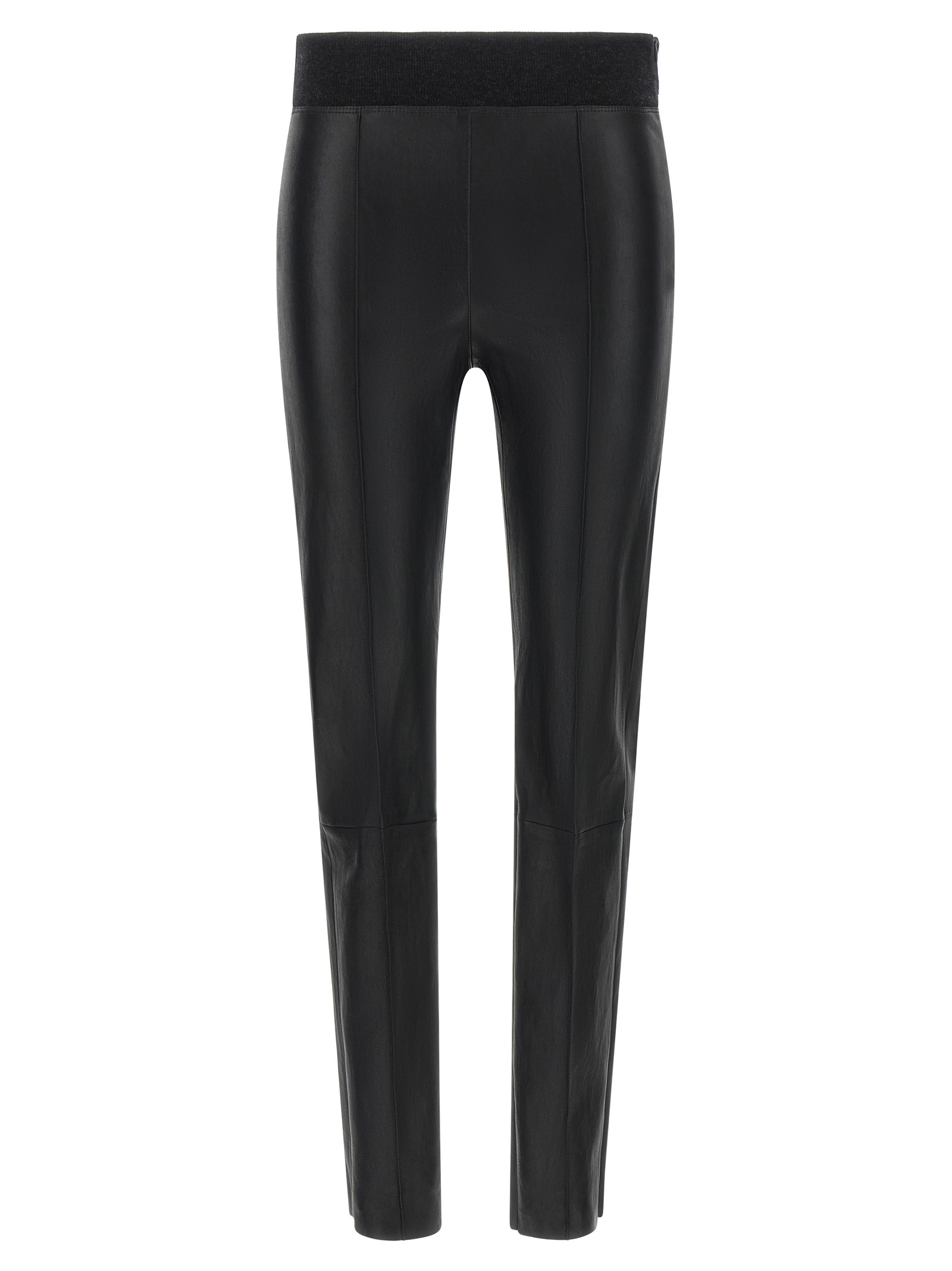 Black Lamb Leather Leggings